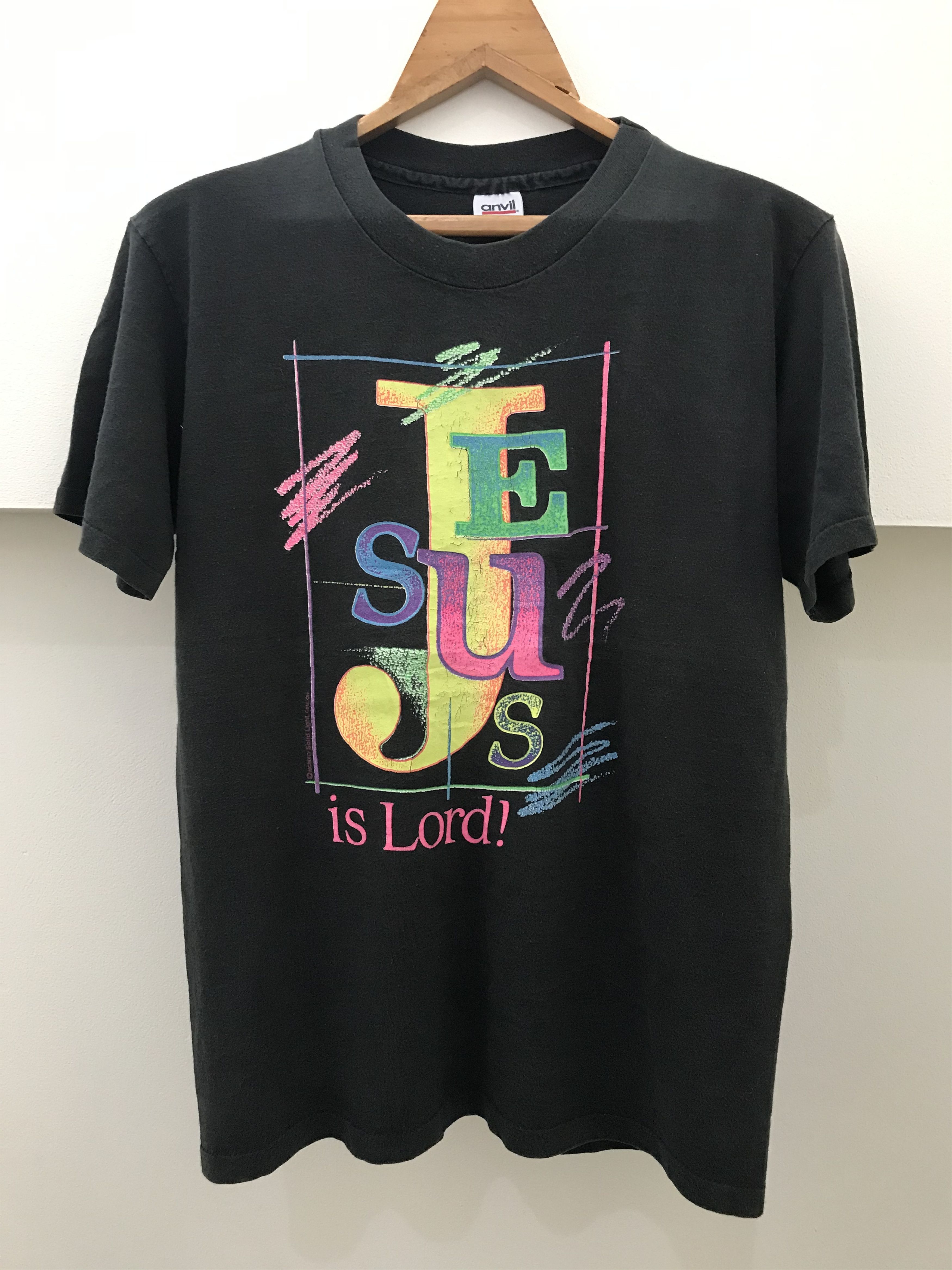 Vintage Vintage 90s Jesus is Lord God Lord Bible Holy Tee Size US L / EU 52-54 / 3 - 1 Thumbnail