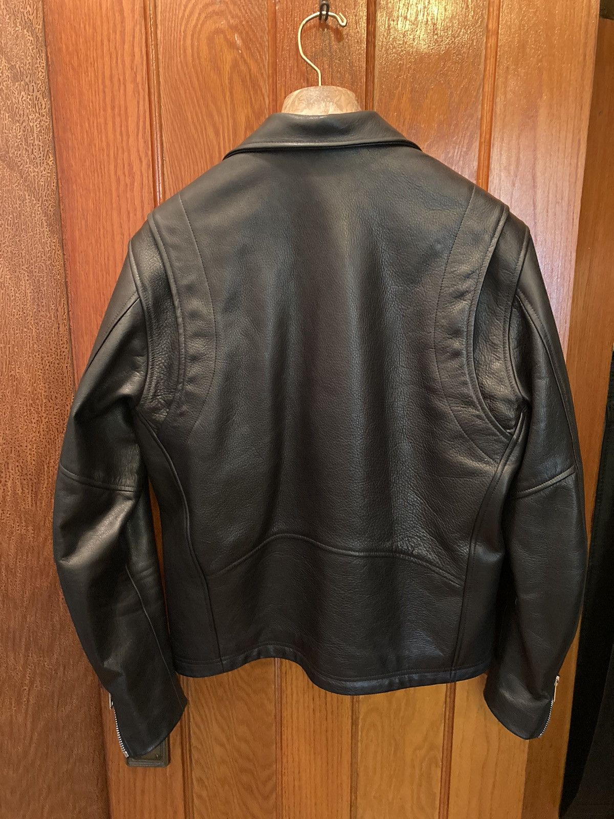 Laer Black Steerhide Double Rider Leather Jacket sz Medium Size US M / EU 48-50 / 2 - 6 Thumbnail