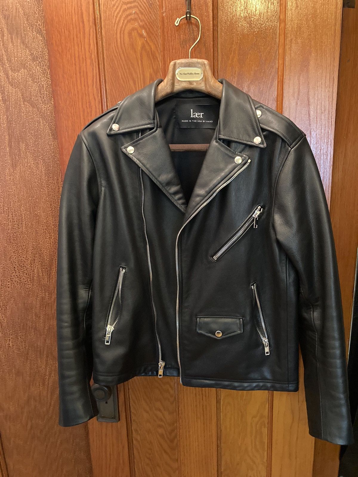Laer Black Steerhide Double Rider Leather Jacket sz Medium Size US M / EU 48-50 / 2 - 5 Thumbnail