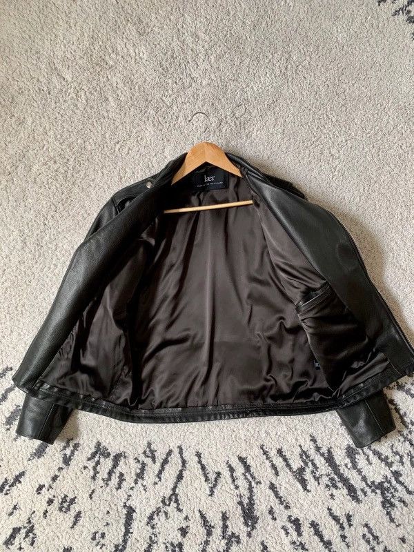Laer Black Steerhide Double Rider Leather Jacket sz Medium Size US M / EU 48-50 / 2 - 3 Thumbnail