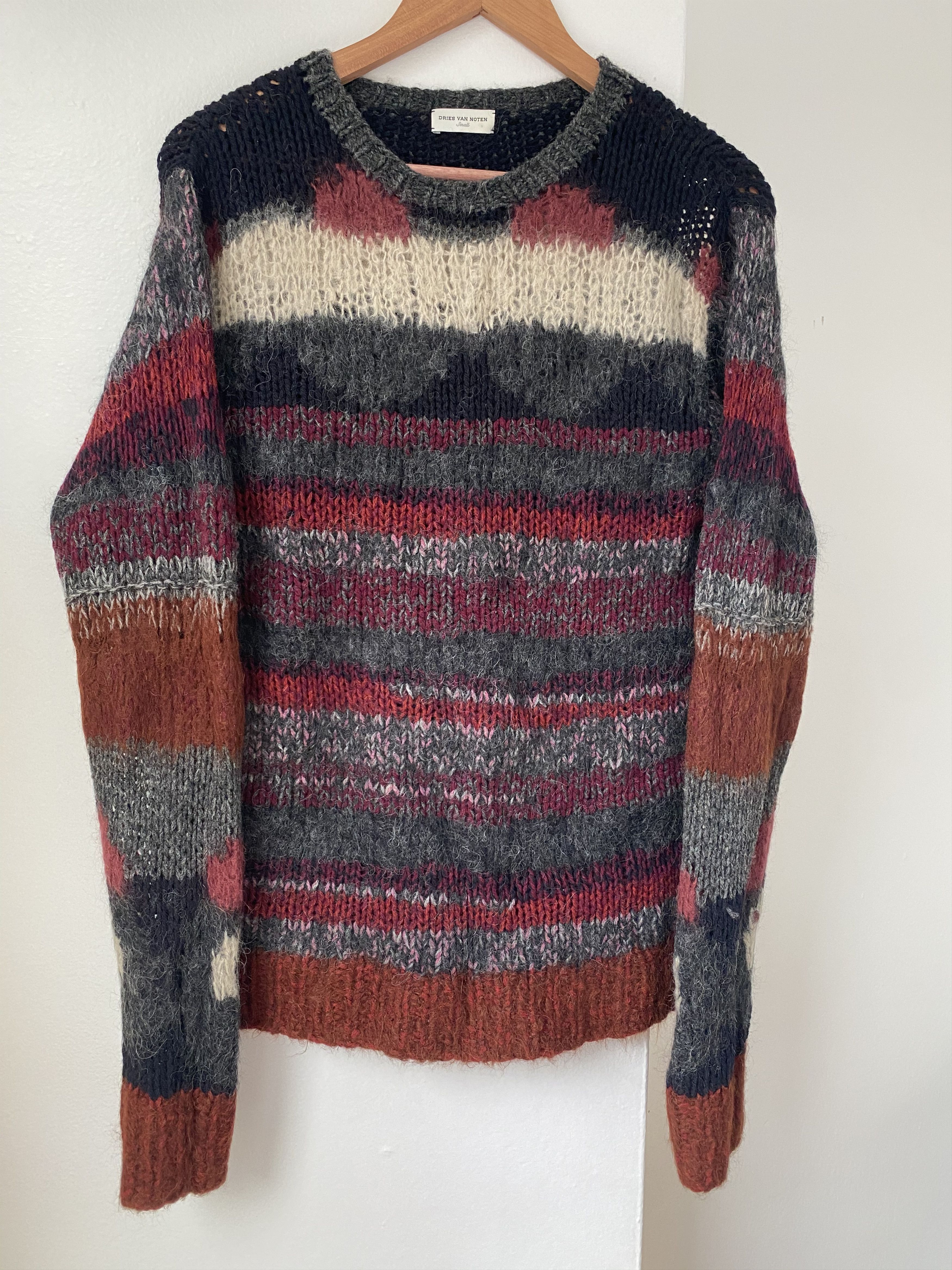 Pre-owned Dries Van Noten Wool Sweater In Gray