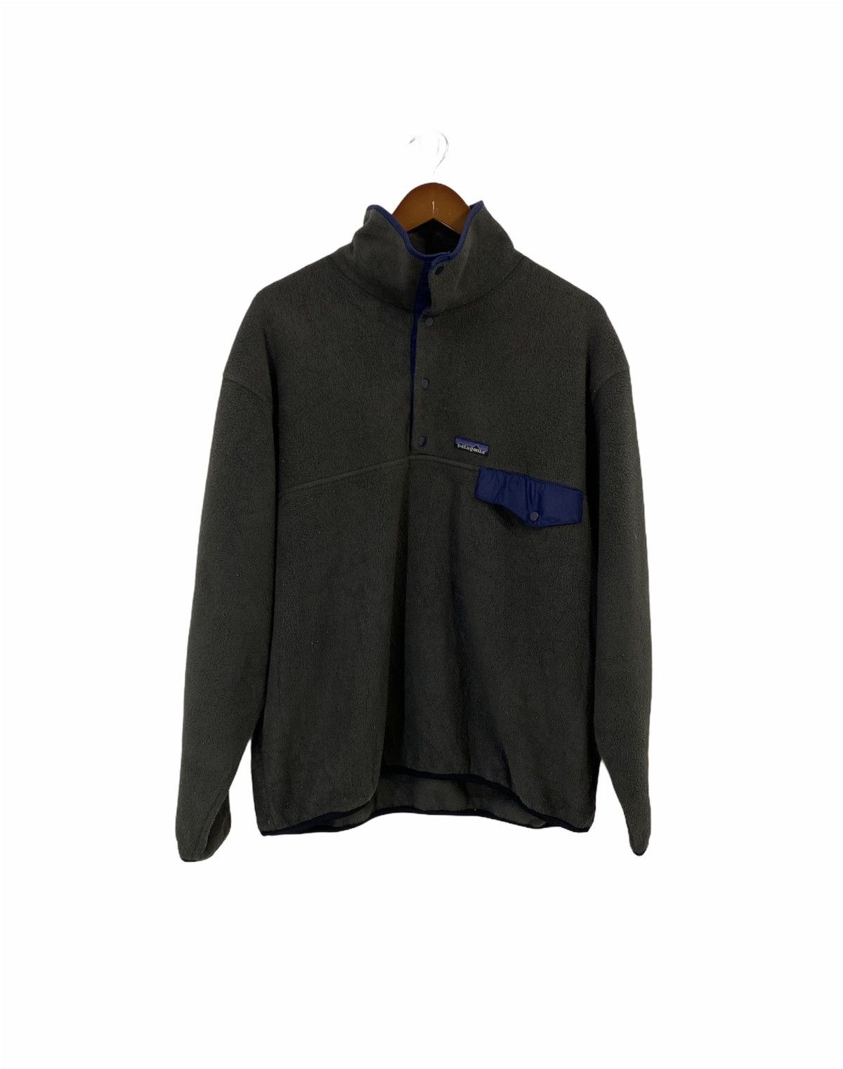 Vintage 90’s Patagonia Flecee Jacket Retro Small Logo Design