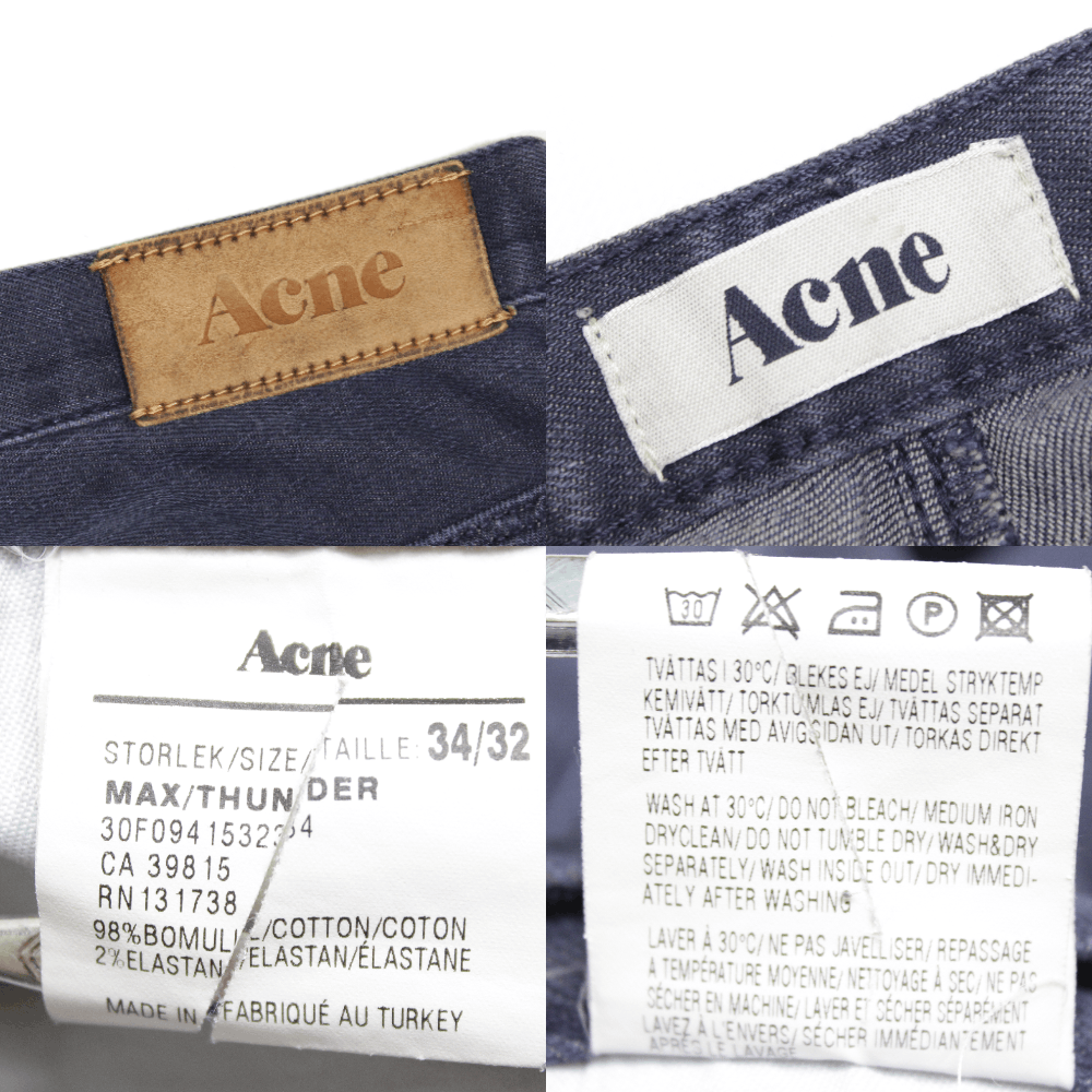 Acne Studios Max Thunder Jeans Size US 34 / EU 50 - 9 Thumbnail