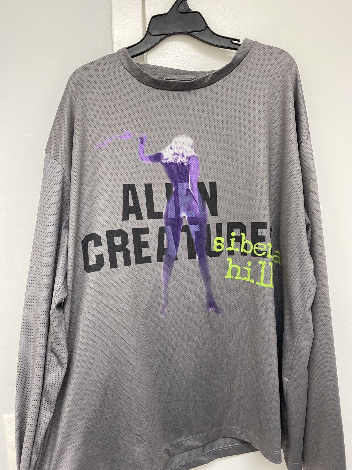 Siberia Hills Siberia Hills Alien Creatures long sleeve Grey T Shirt |  Grailed