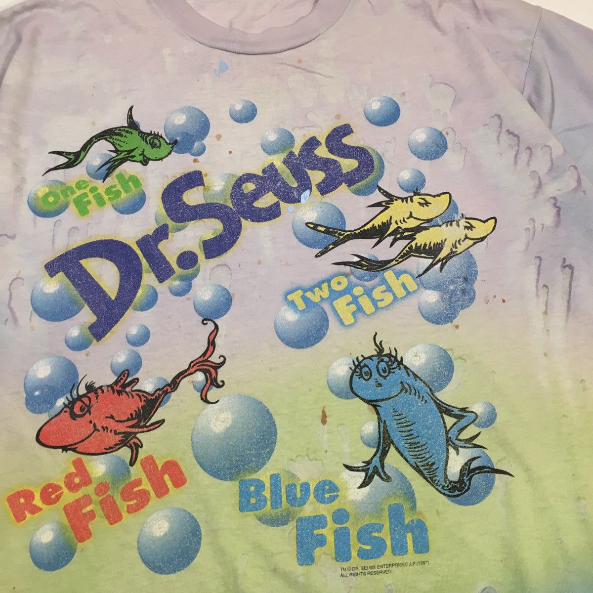 Vintage Vintage Dr. Seuss One Fish Two Fish Tee Shirt Size US XL / EU 56 / 4 - 2 Thumbnail