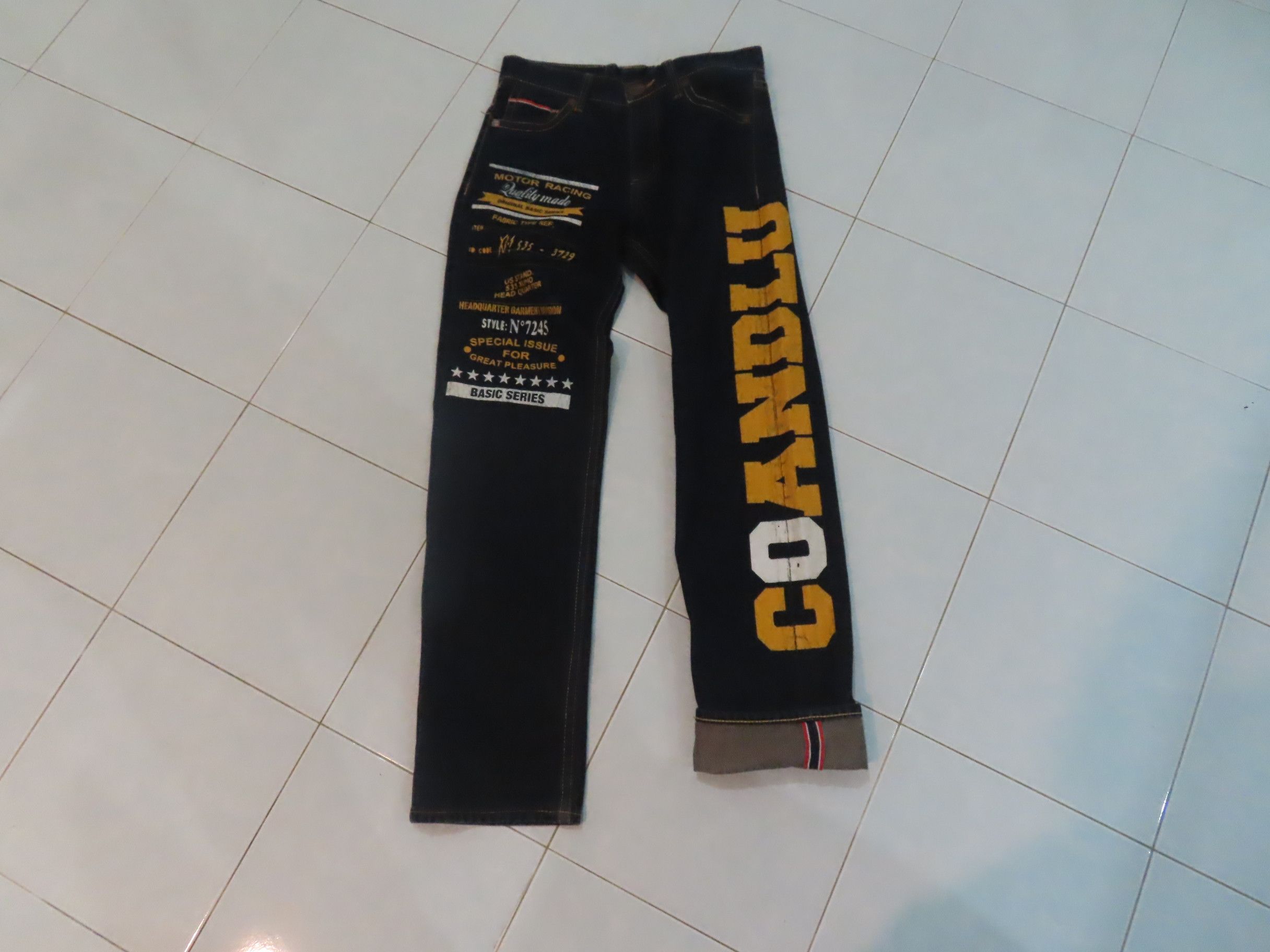 Designer CO & LU DENIM SELVEDGE/FREHEIT/PLAY GAME Size US 27 - 2 Thumbnail
