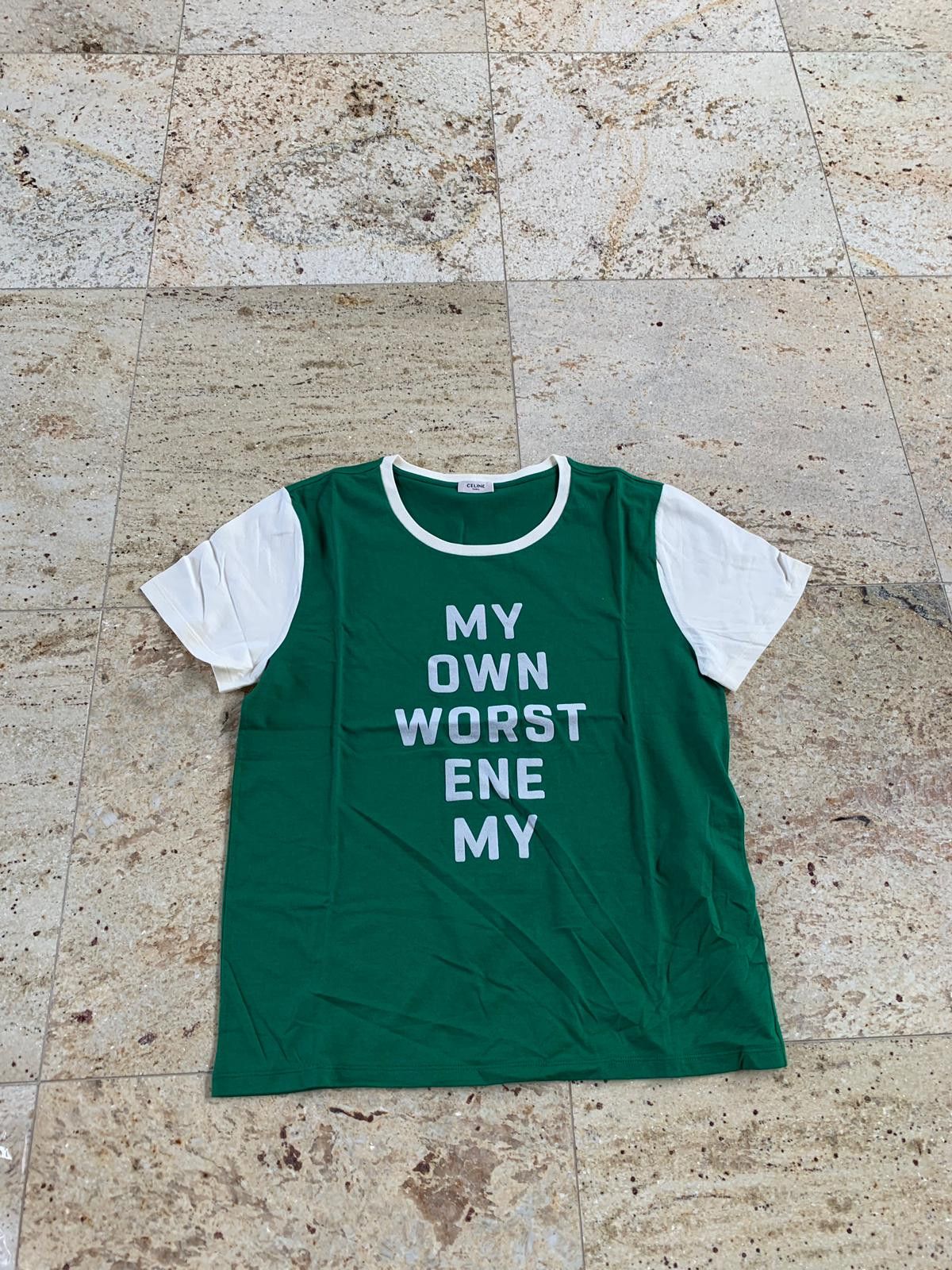 Celine My Own Worst Enemy Tee in Green | Grailed