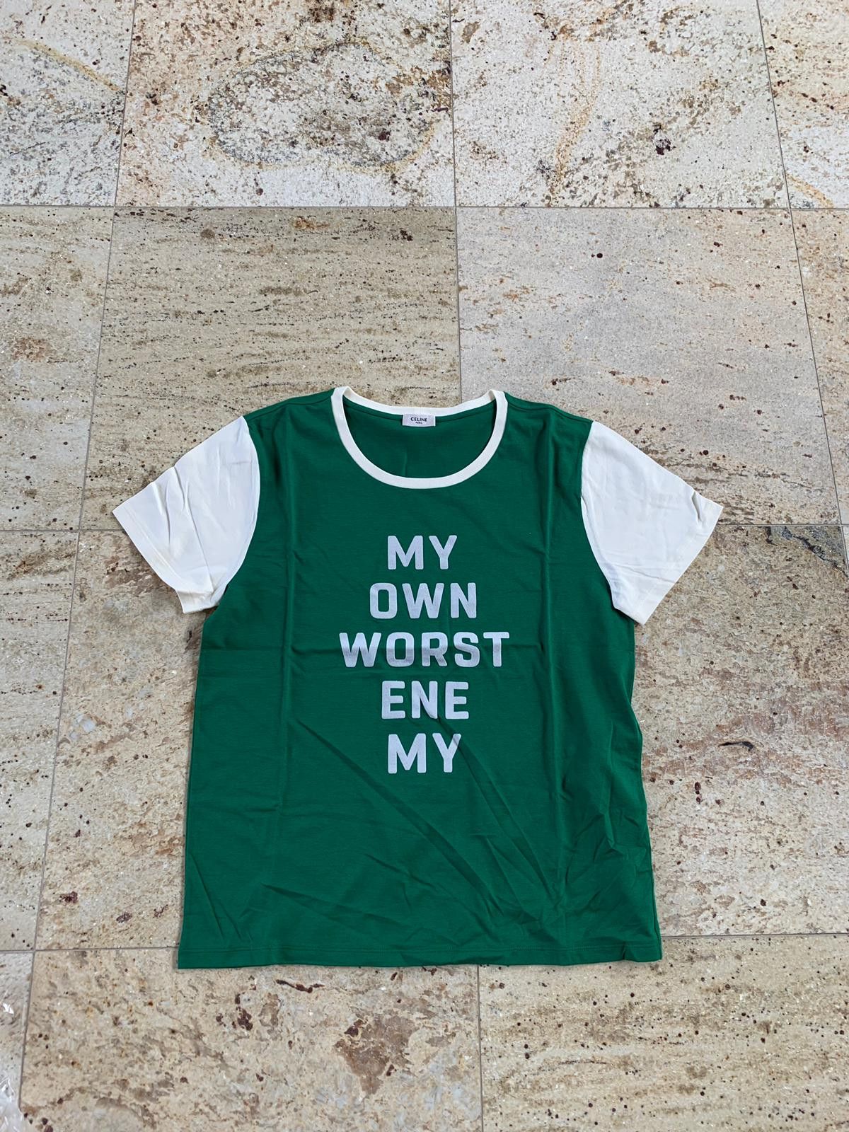 Celine My Own Worst Enemy Tee in Green | Grailed