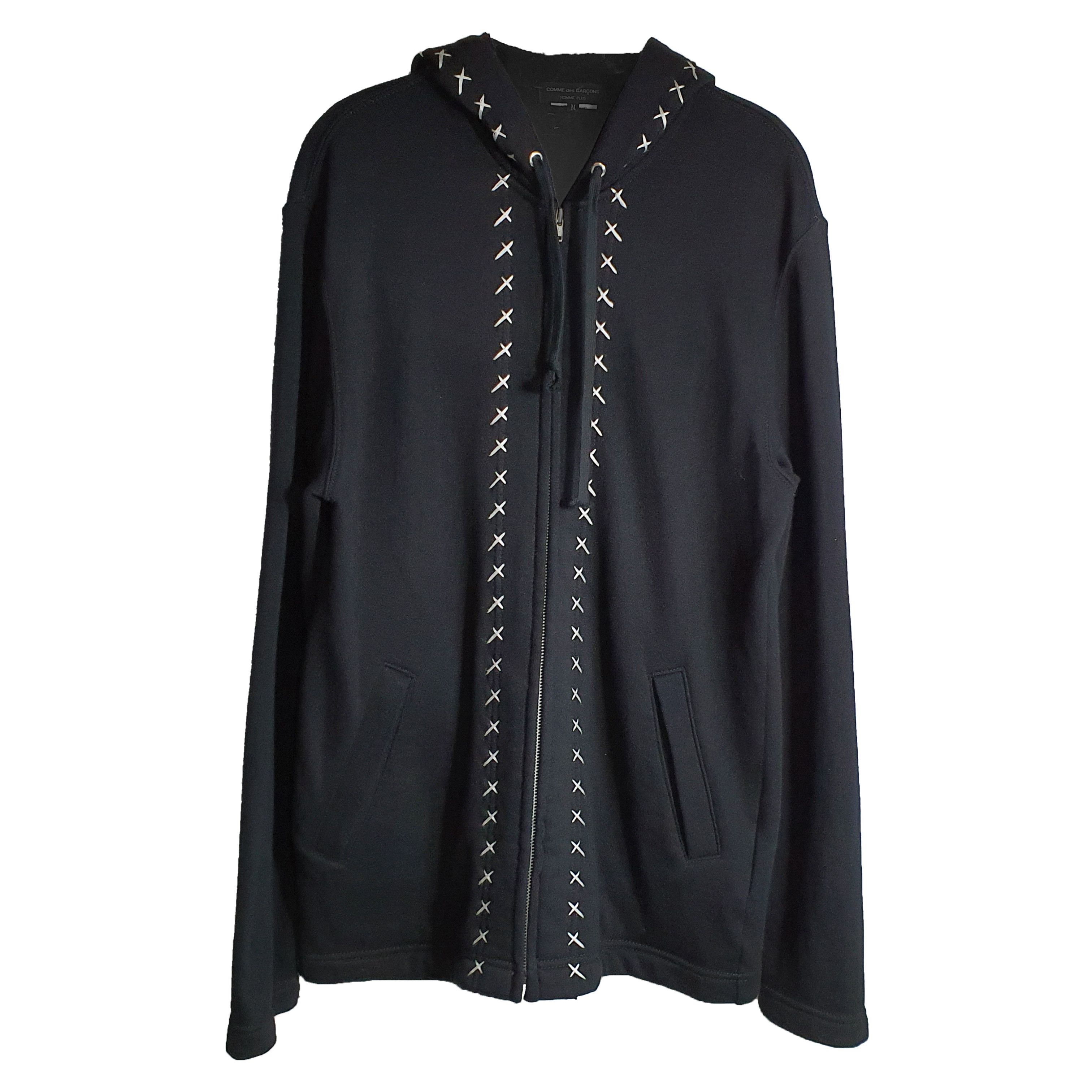 Comme des Garcons Homme Plus COMME des GARCONS HOMME PLUS 12AW Hand Stitch Hooded Zip Up Size US M / EU 48-50 / 2 - 1 Thumbnail