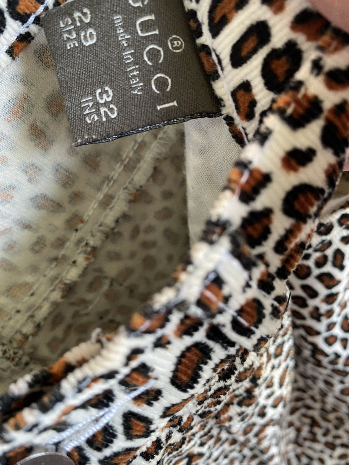 Gucci RARE VINTAGE GUCCI PANT LEOPARD FLARE CORDUROY Size US 29 - 5 Thumbnail