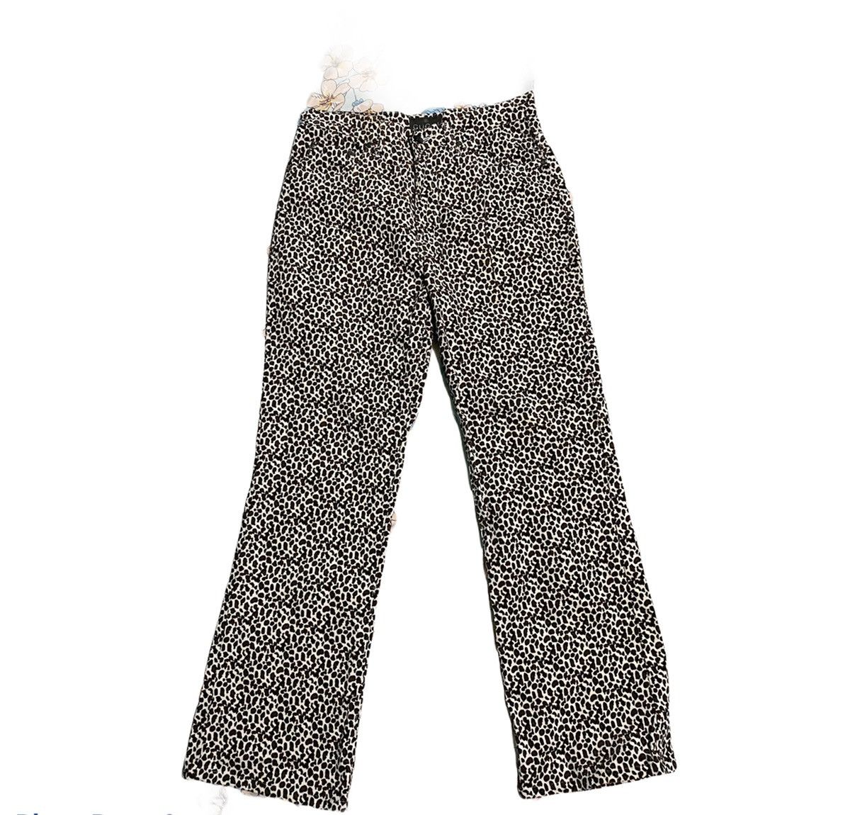 Gucci RARE VINTAGE GUCCI PANT LEOPARD FLARE CORDUROY Size US 29 - 8 Thumbnail