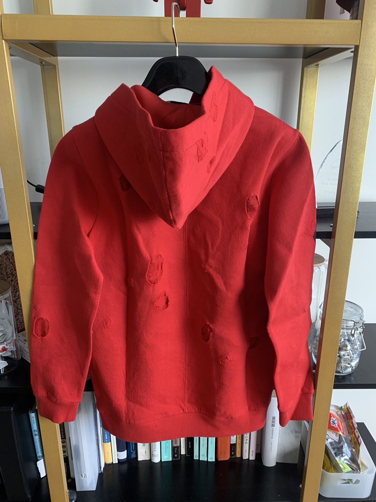 Givenchy Red Rottweiler Distressed Hoodie Size XS Grailed