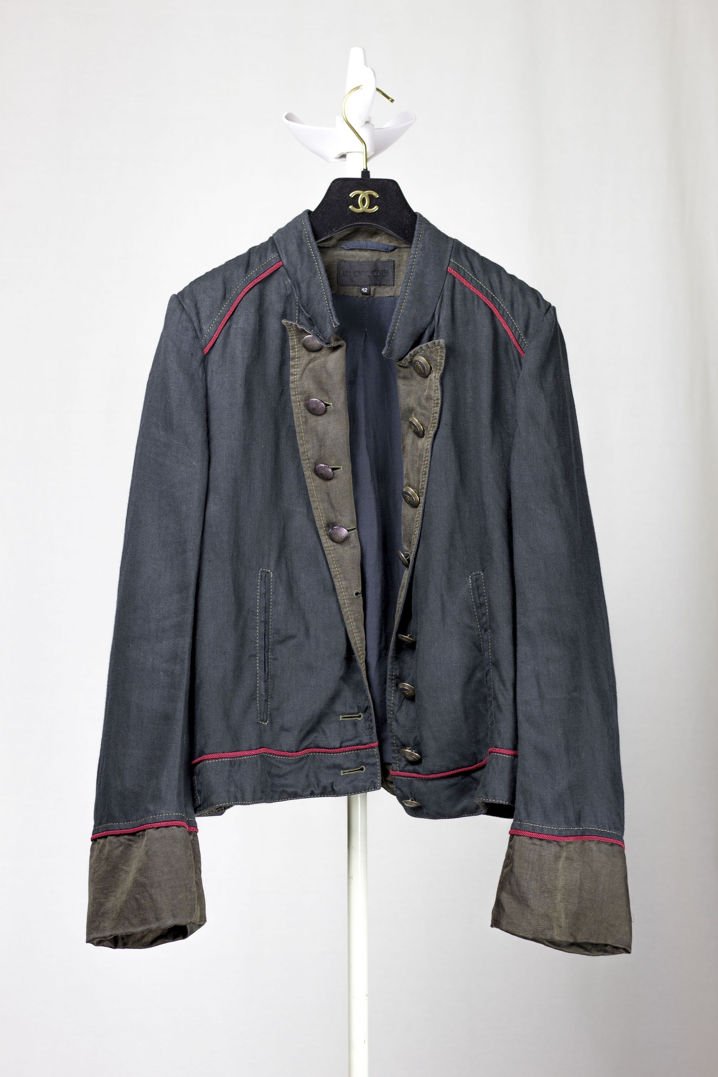 AW2005 Ann Demeulemeester Napoléon JKT ANN DEMEULEMEESTER Napoleon Lether Jacket Short Leather