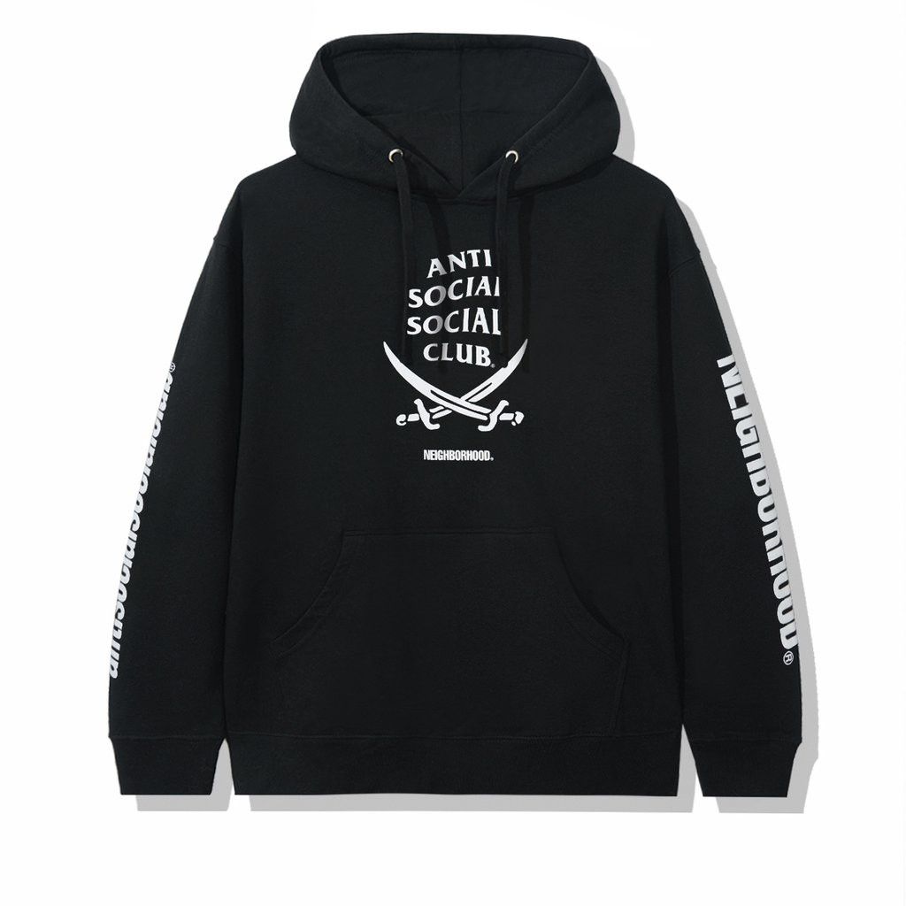 s*o様 NEIGHBORHOOD Anti Social Social Clu Anti Social Social Club x Neighborhood Cambered Black Tee