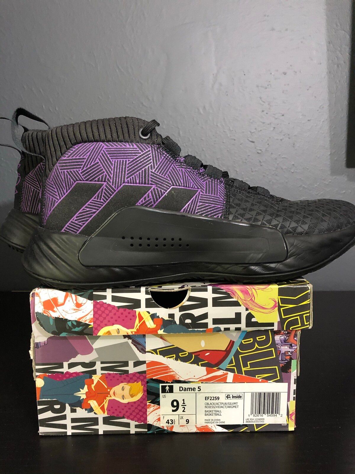Adidas Marvel x Dame 5 Heroes Among Us: Black Panther 2019 Size US 9.5 / EU 42-43 - 1 Preview