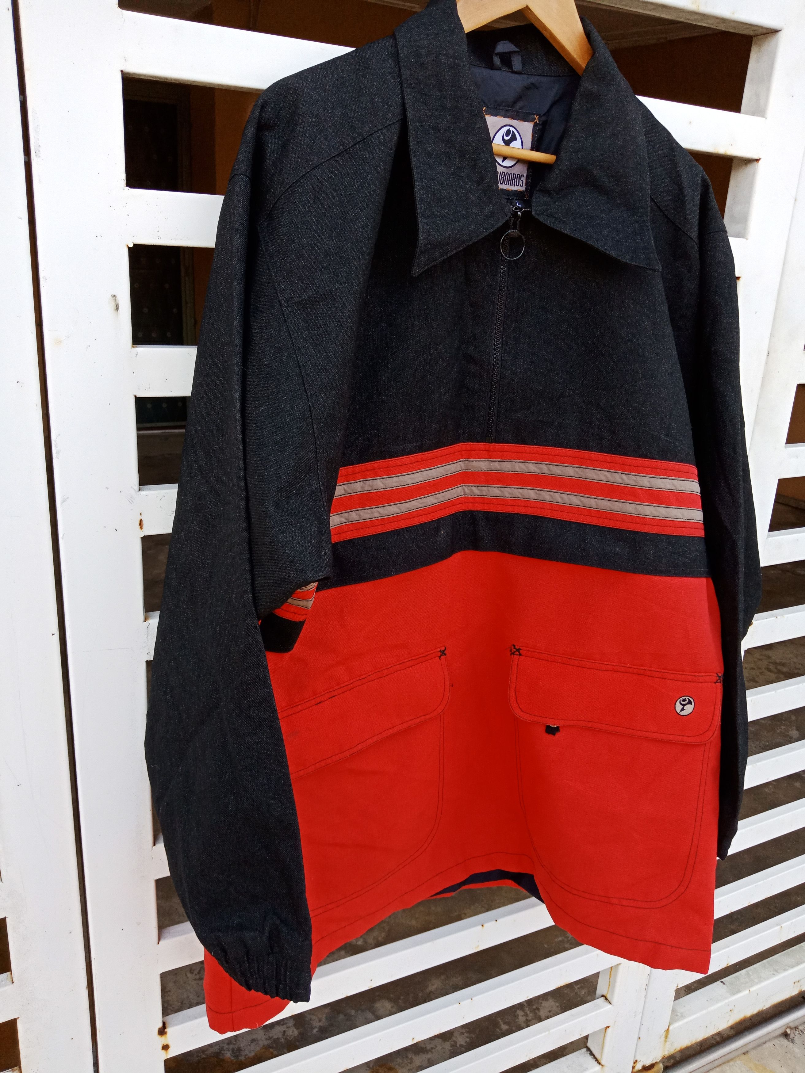 Vintage Snowboards Black And Red Half Zipper Jacket Size US L / EU 52-54 / 3 - 3 Thumbnail