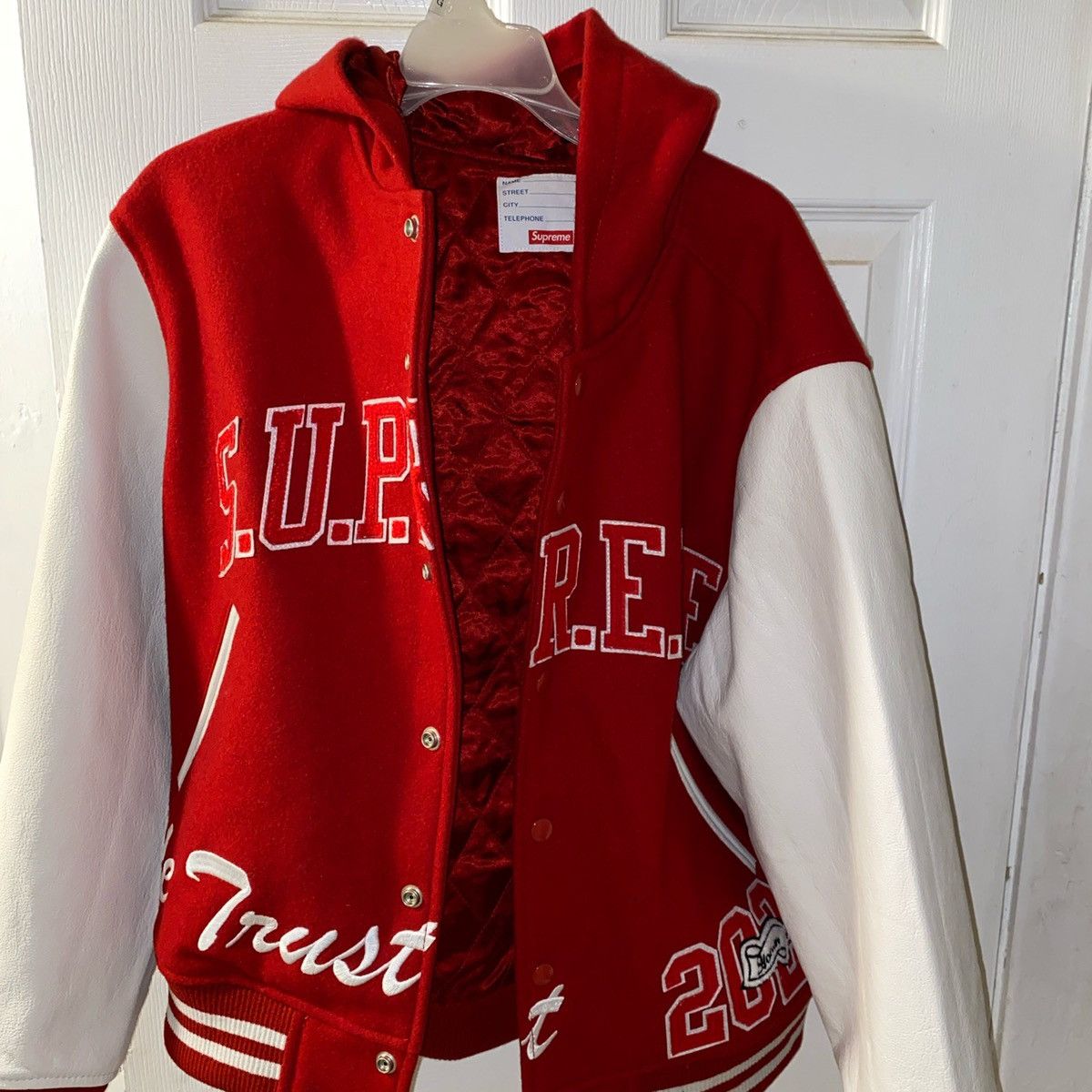 Supreme Supreme King Hooded Varsity Jacket | Grailed