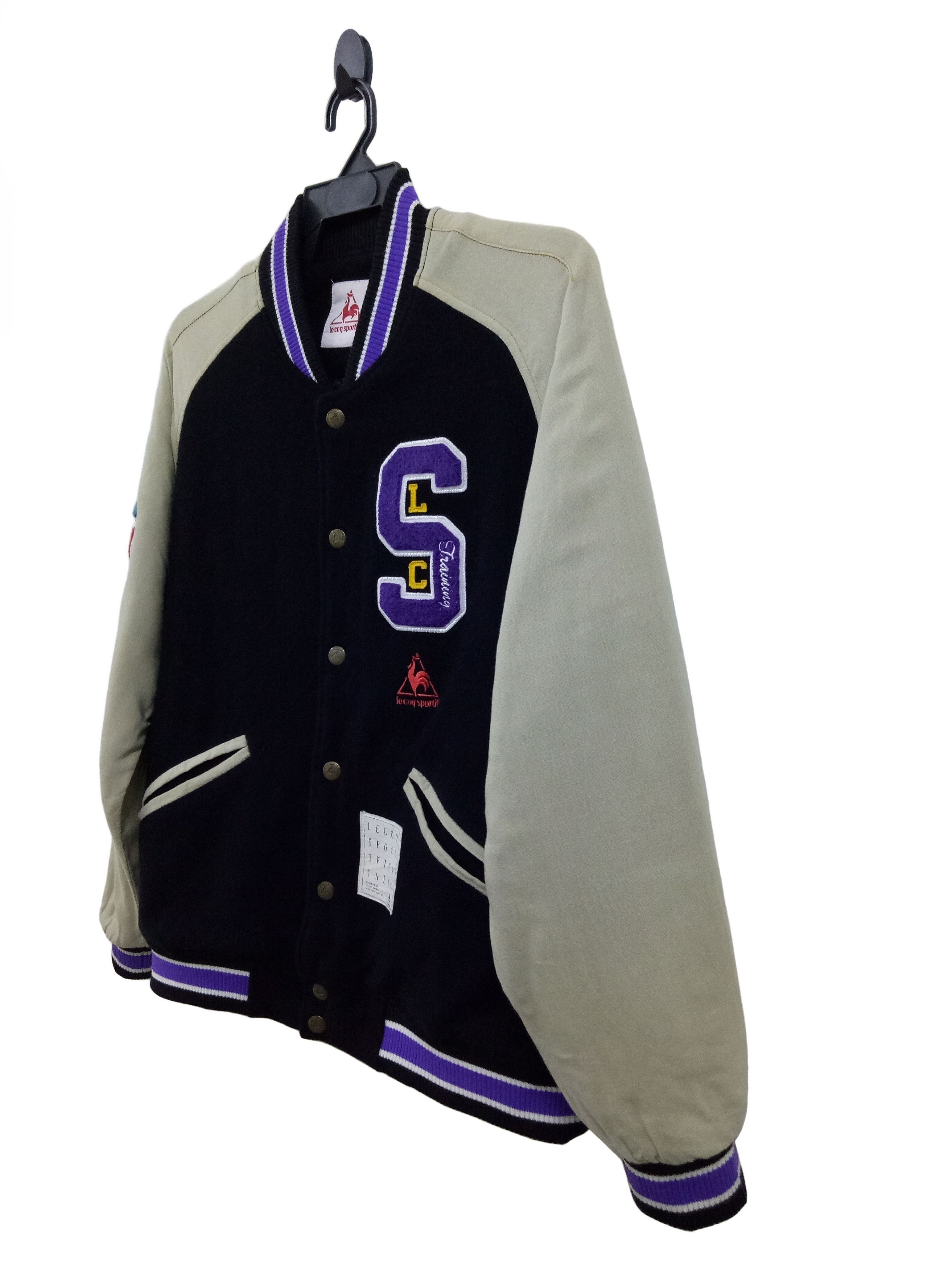 Le Coq Sportif Le Coq Sportif Varsity Jacket Rare Design Size US L / EU 52-54 / 3 - 3 Thumbnail