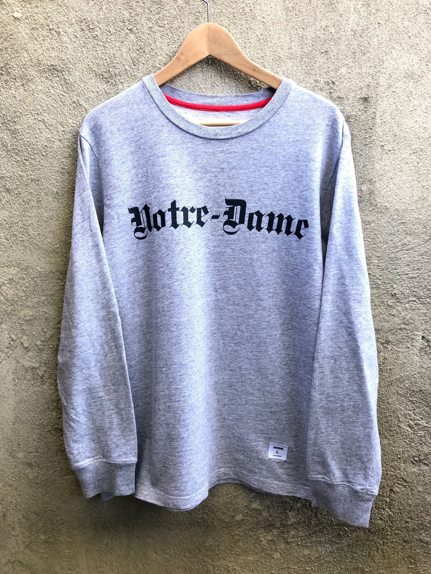 Supreme SUPREME NOTRE DAME LONG SLEEVE SHIRT SIZE LARGE SS15 Grailed