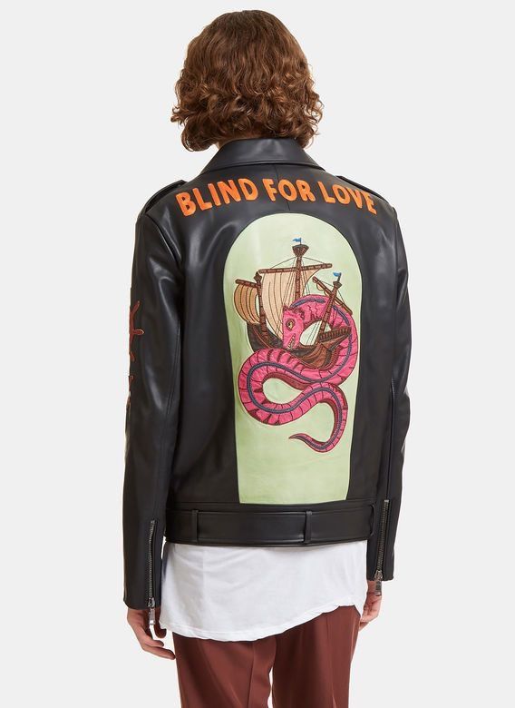 Gucci blind for love leather jacket online