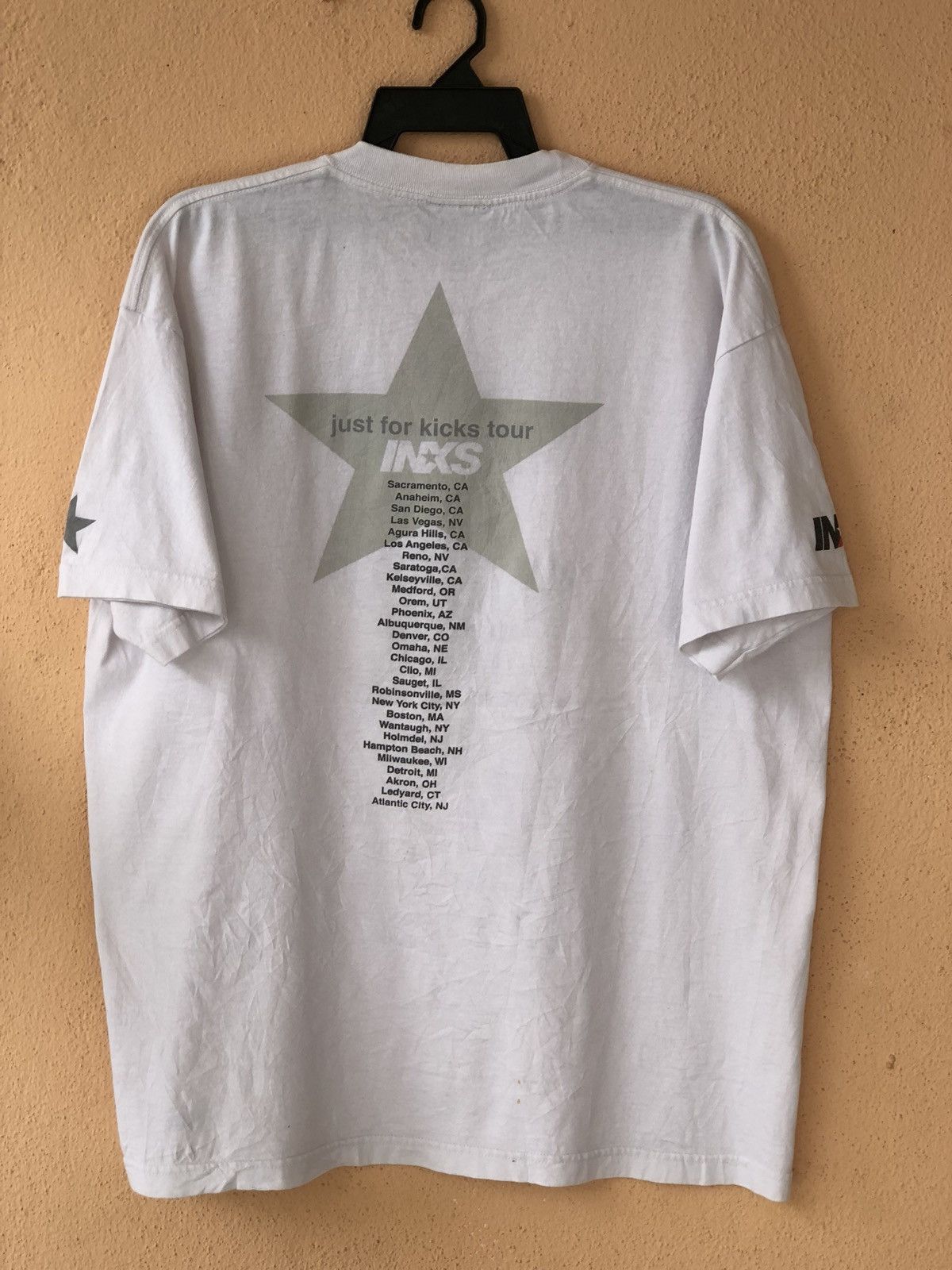 Band Tees × Giant Tees × Vintage Vintage 90s INXS Kick Tour Promo Tee Size US XL / EU 56 / 4 - 7 Thumbnail