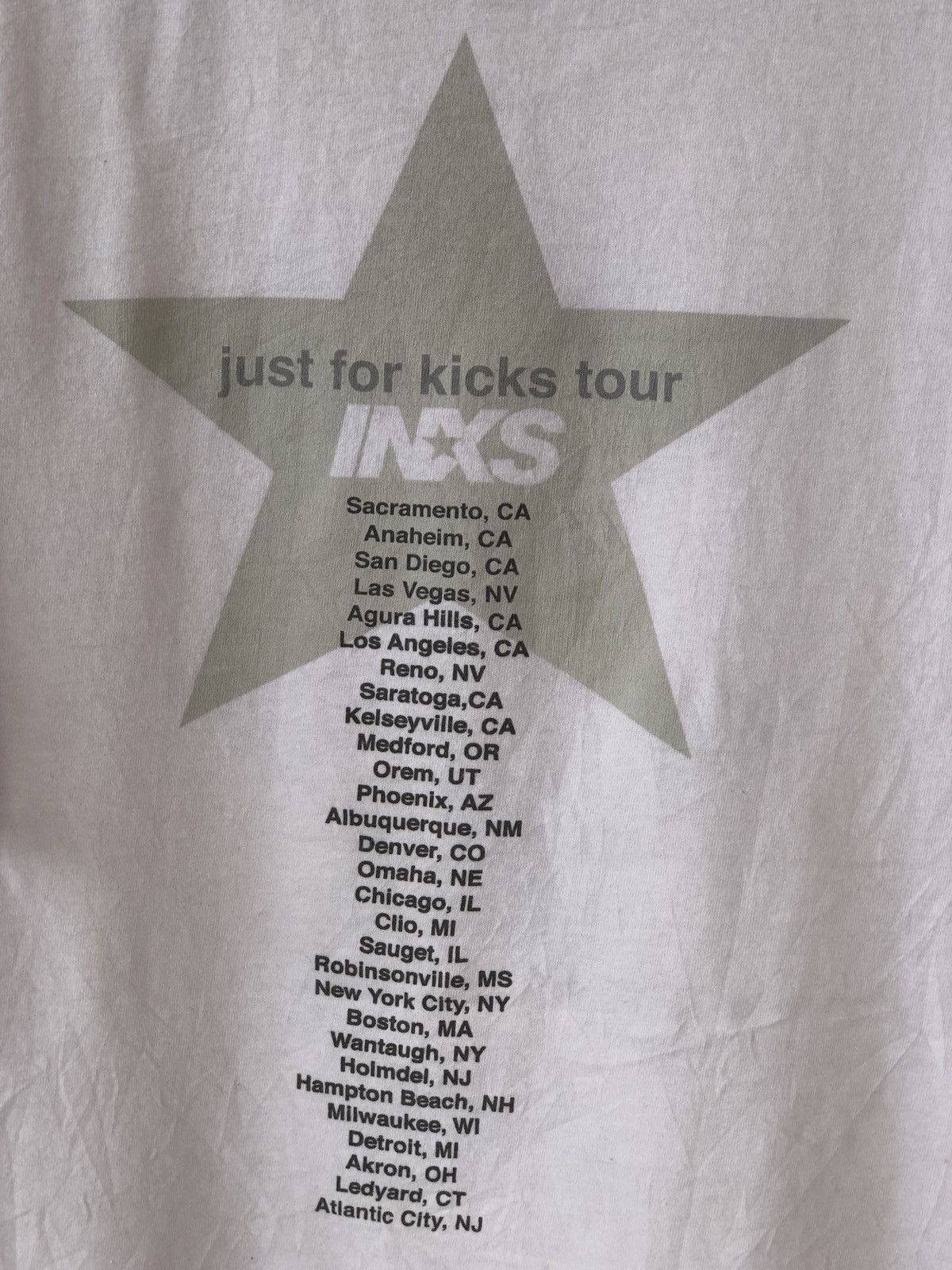Band Tees × Giant Tees × Vintage Vintage 90s INXS Kick Tour Promo Tee Size US XL / EU 56 / 4 - 8 Thumbnail