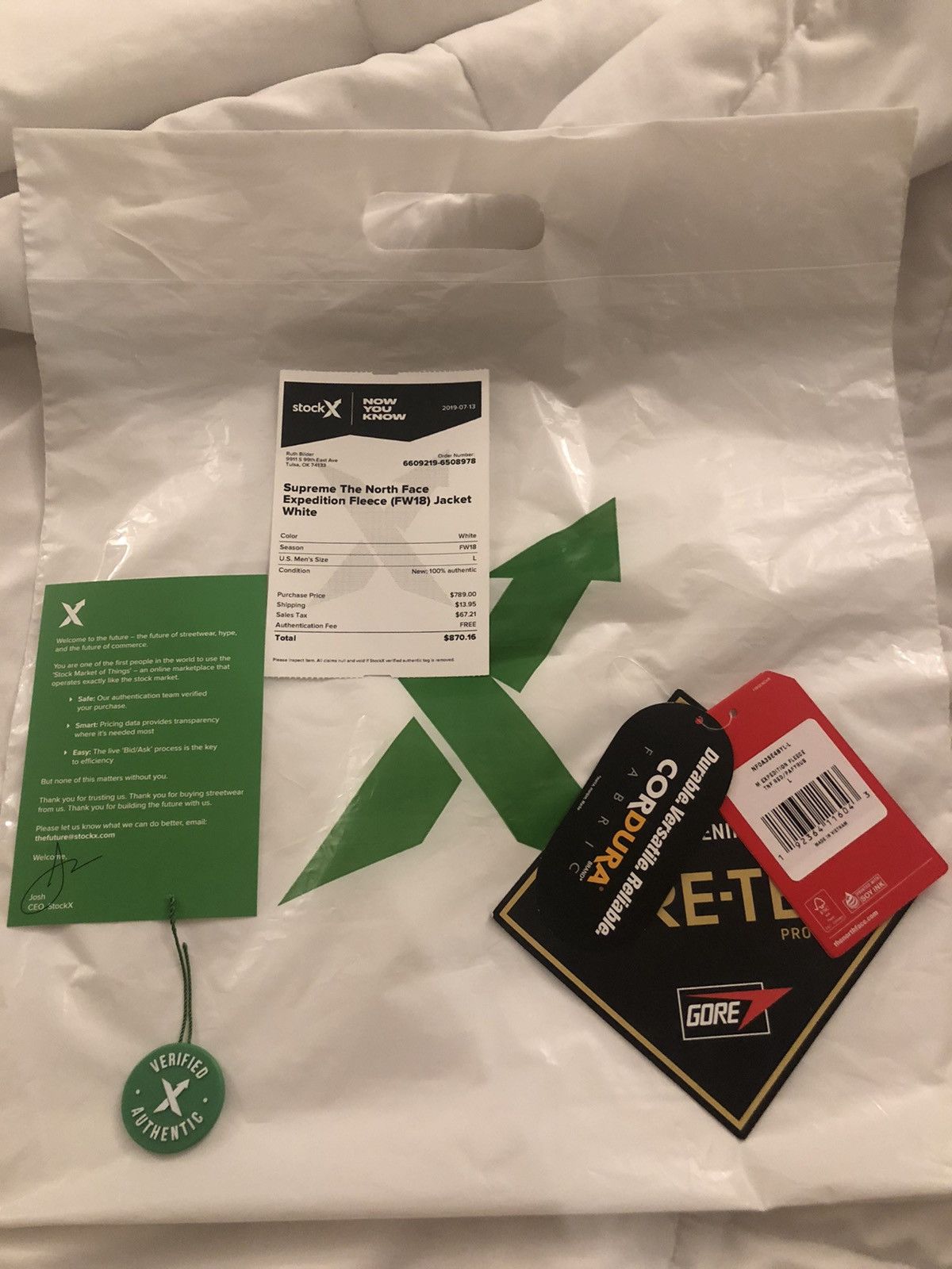 Supreme × The North Face Supreme The North Face Expedition Fleece (FW18) Jacket White Size US L / EU 52-54 / 3 - 4 Thumbnail