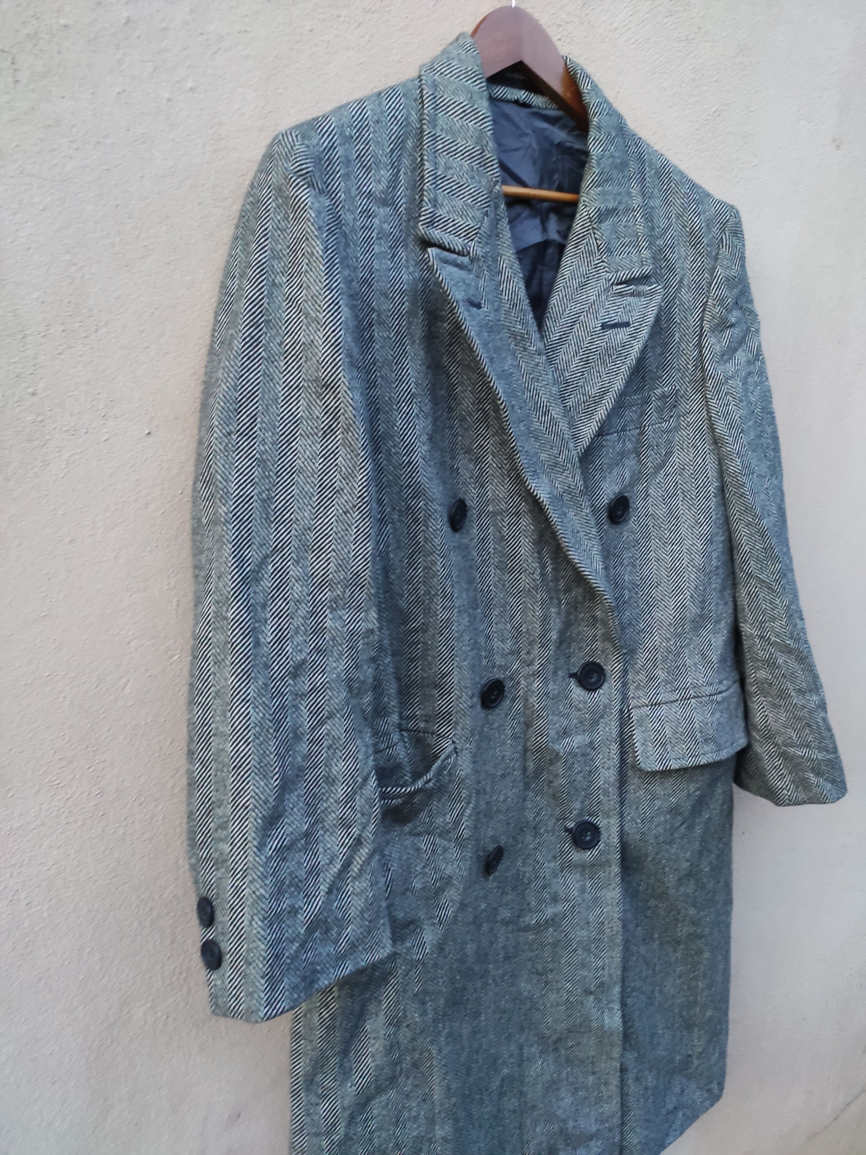 Vintage Vintage BASKIN Long Jacket Coat tweed chester wool camel Size US M / EU 48-50 / 2 - 4 Thumbnail
