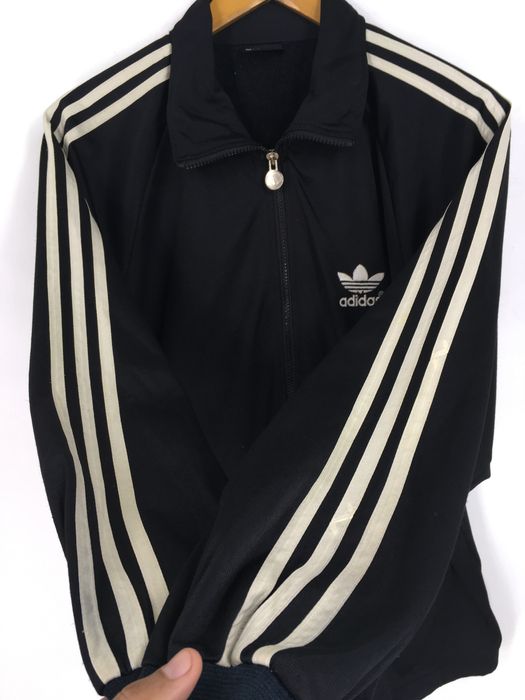 Adidas Vintage 90s Adidas Trefoil Track Top Jacket Black Medium Grailed 9210