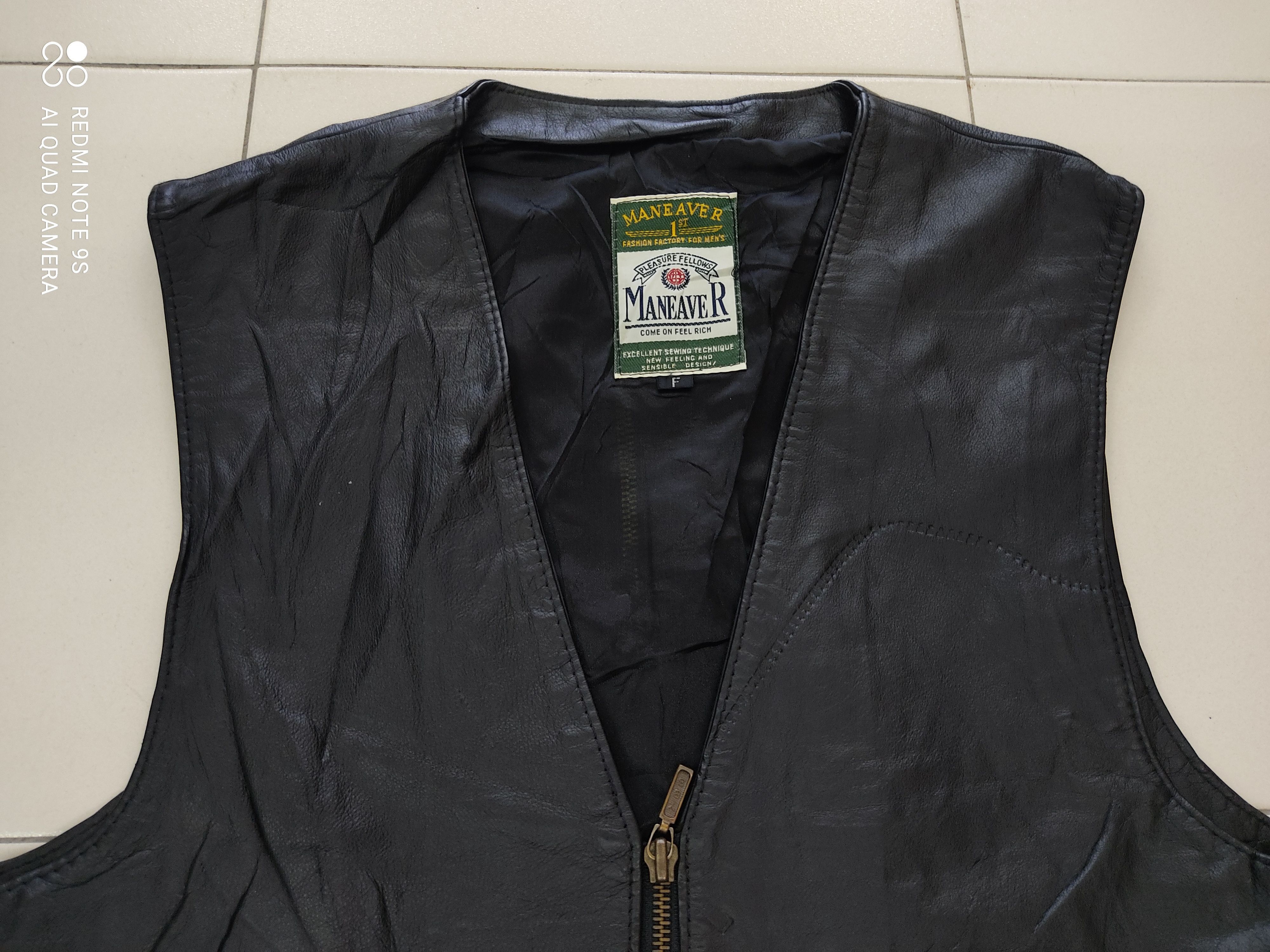 Japanese Brand ManeaveR Black Leather Vest Size US M / EU 48-50 / 2 - 2 Thumbnail
