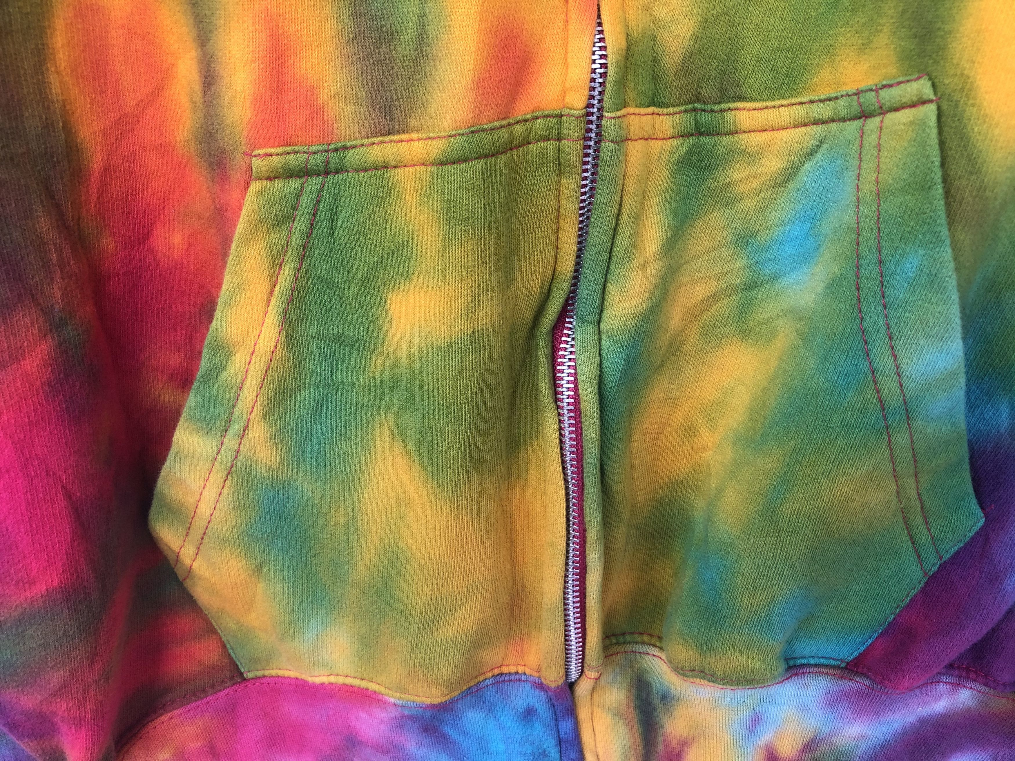 Vintage VINTAGE TIE DYE HOODED SWEATER Size US XL / EU 56 / 4 - 6 Thumbnail