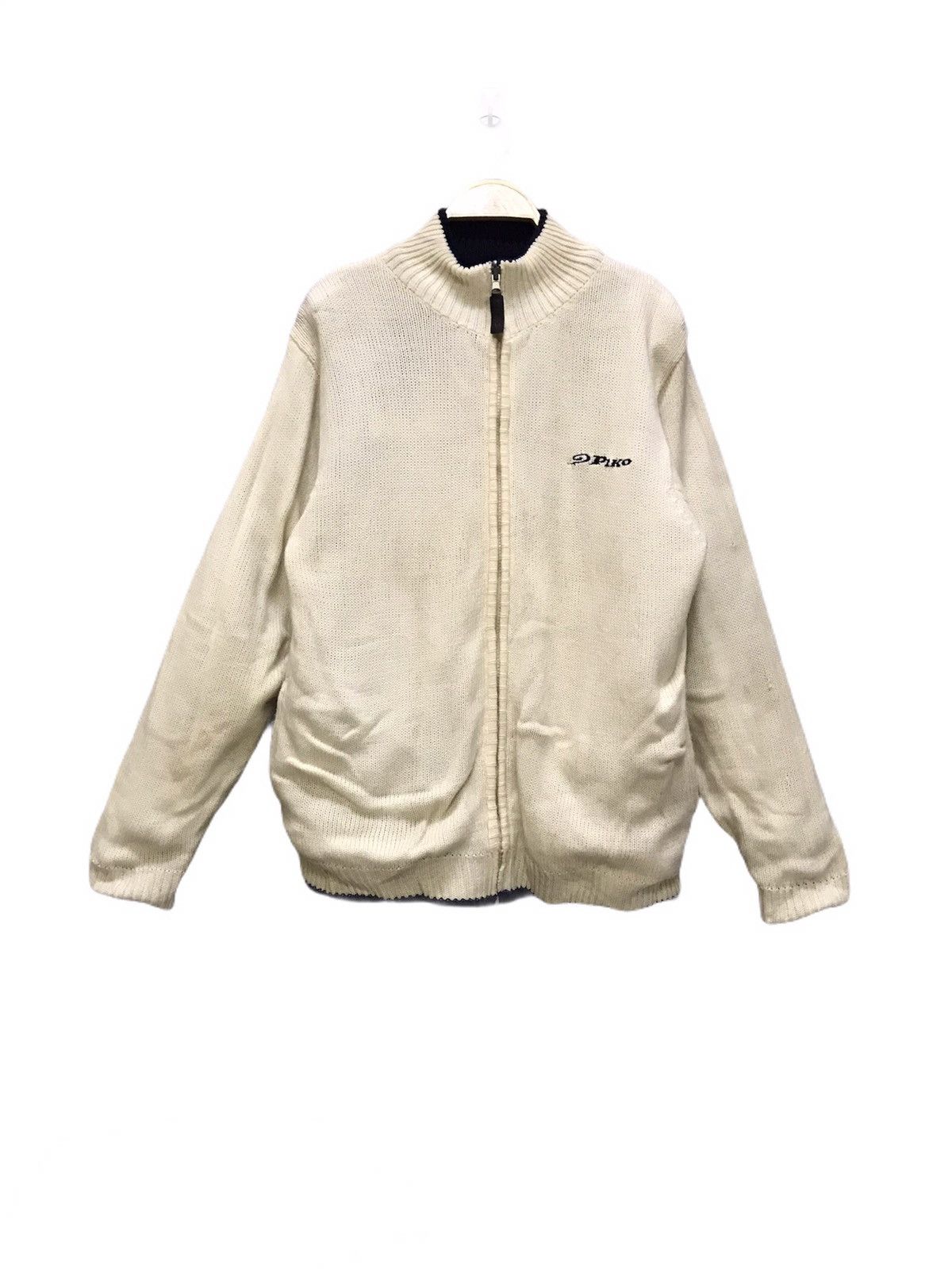 Piko hawaiian big logo embroidery reversible zipper jacket
