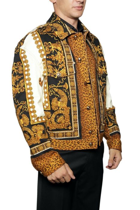 Versace leopard outlet jacket