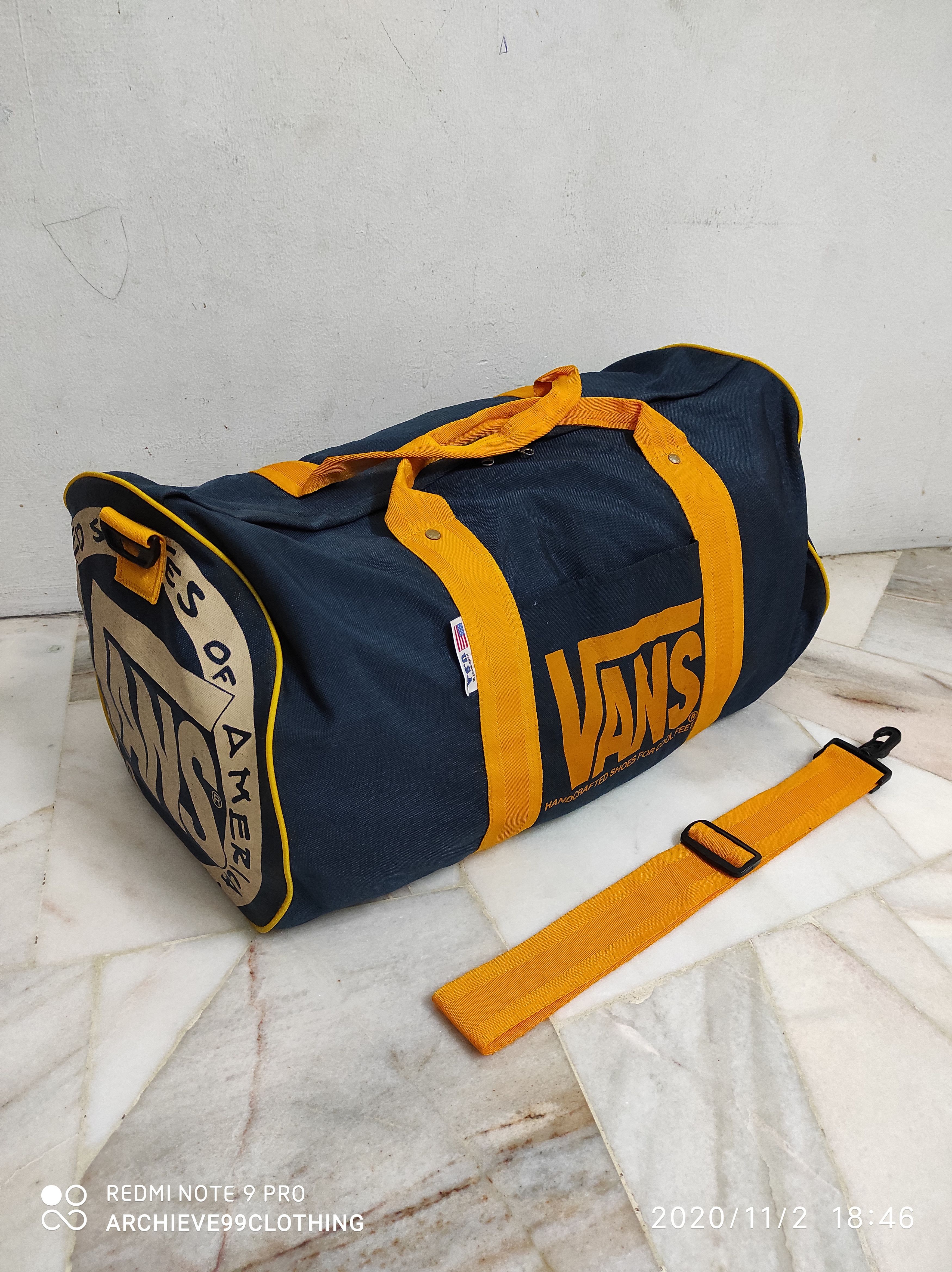 Vans Vintage 1990 VANS Canvas Duffle travel bag hand made USA Size ONE SIZE - 11 Thumbnail