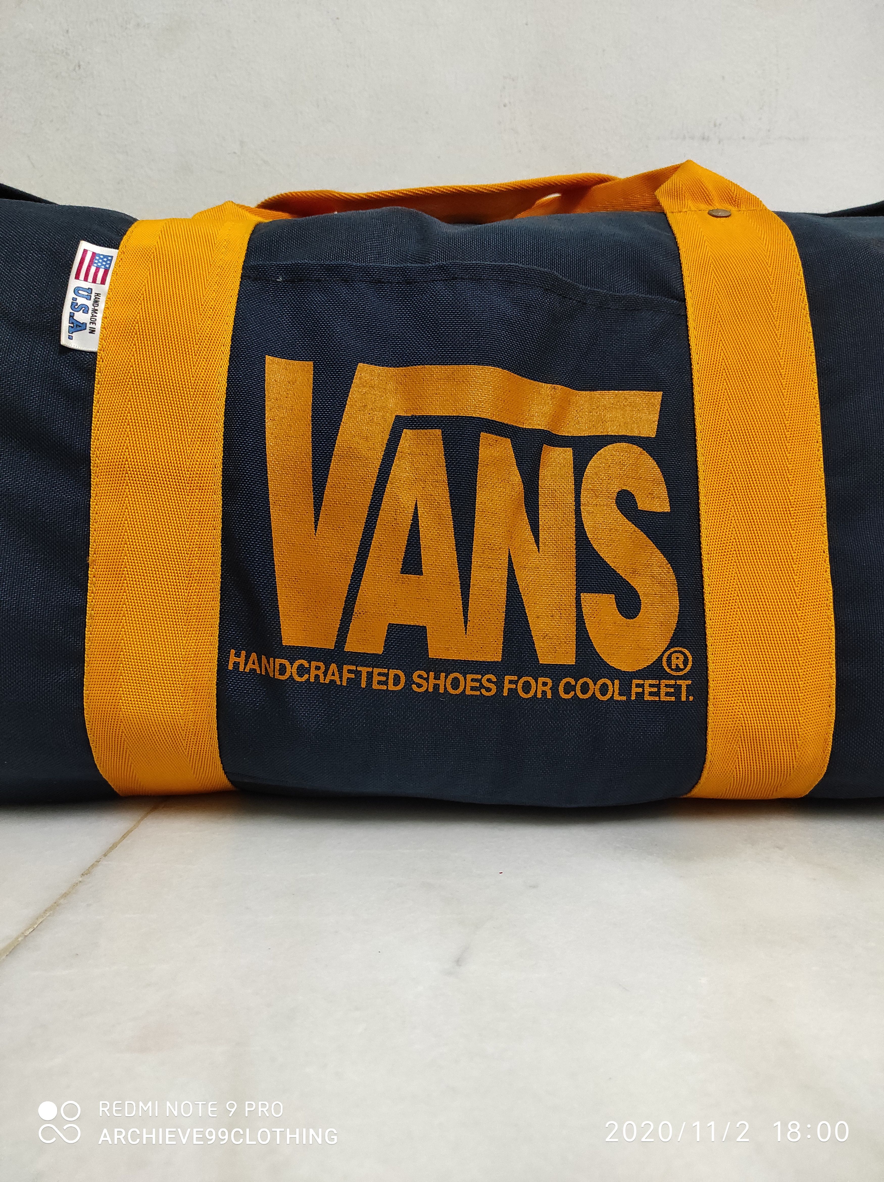 Vans Vintage 1990 VANS Canvas Duffle travel bag hand made USA Size ONE SIZE - 9 Thumbnail