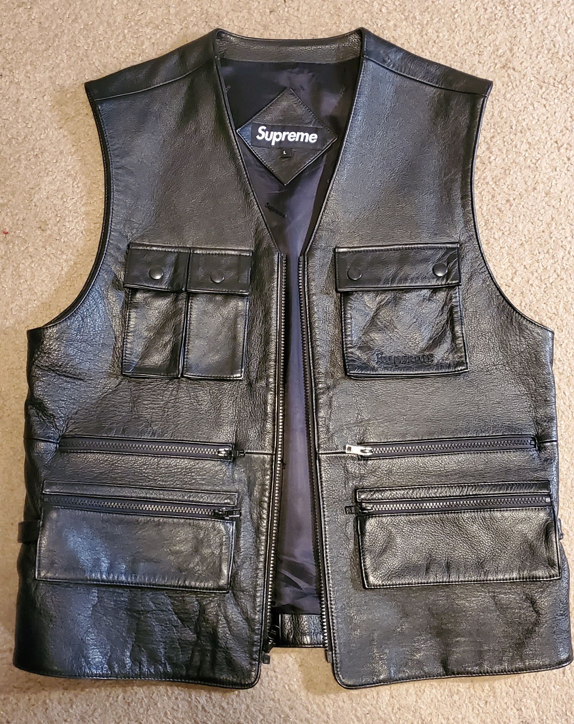 Supreme Leather Utility Vest | Grailed