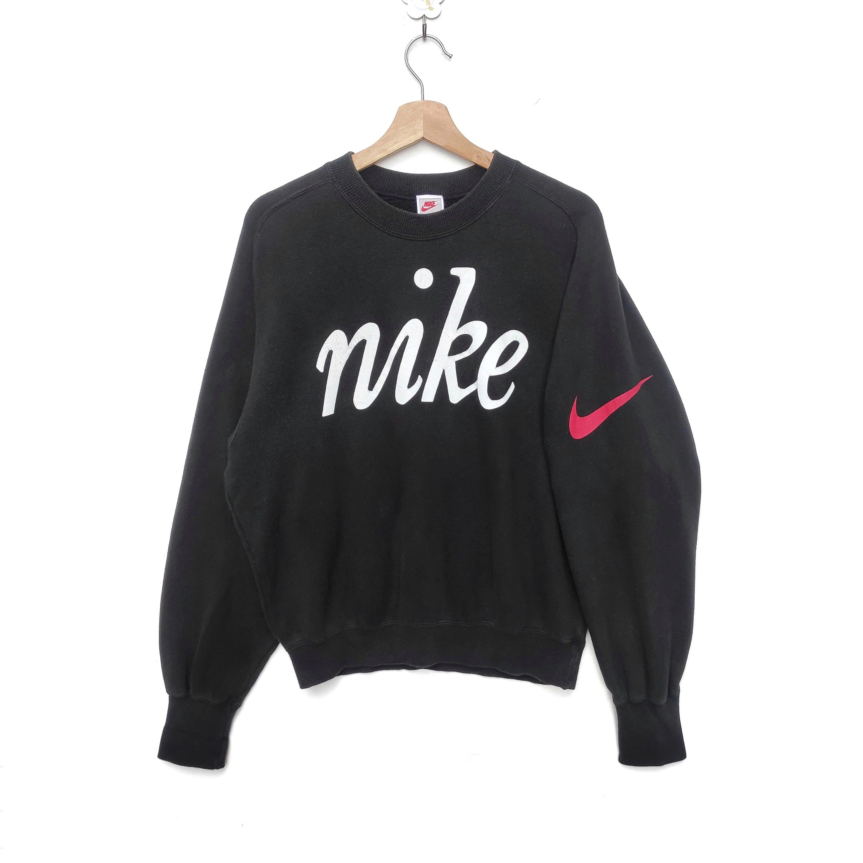 Nike × Vintage Vintage Nike Sweatshirt Black Medium Size Dope Streetwear Size US M / EU 48-50 / 2 - 1 Thumbnail