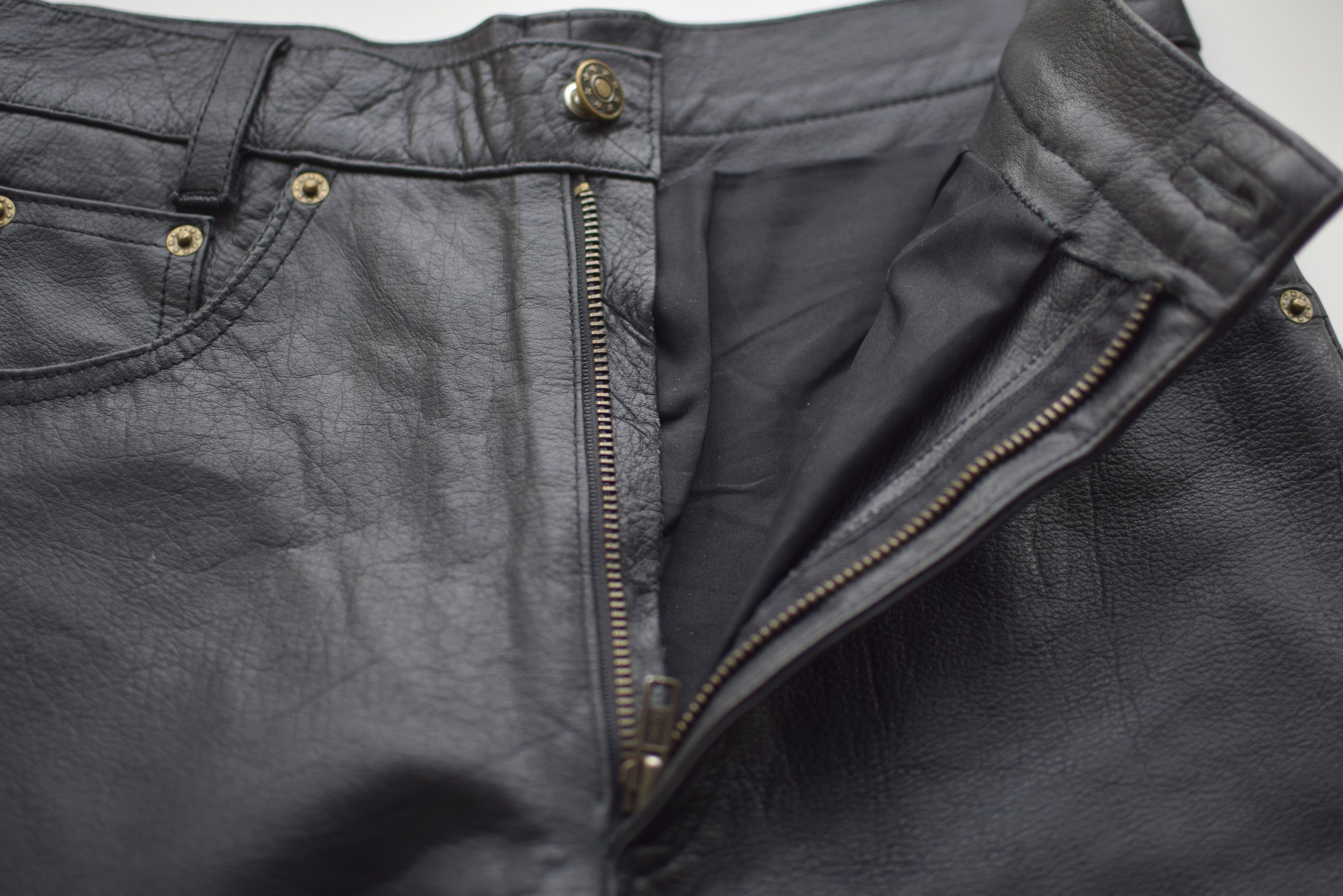 Leather × Vintage Vintage Black Leather Pants Size US 29 - 5 Thumbnail
