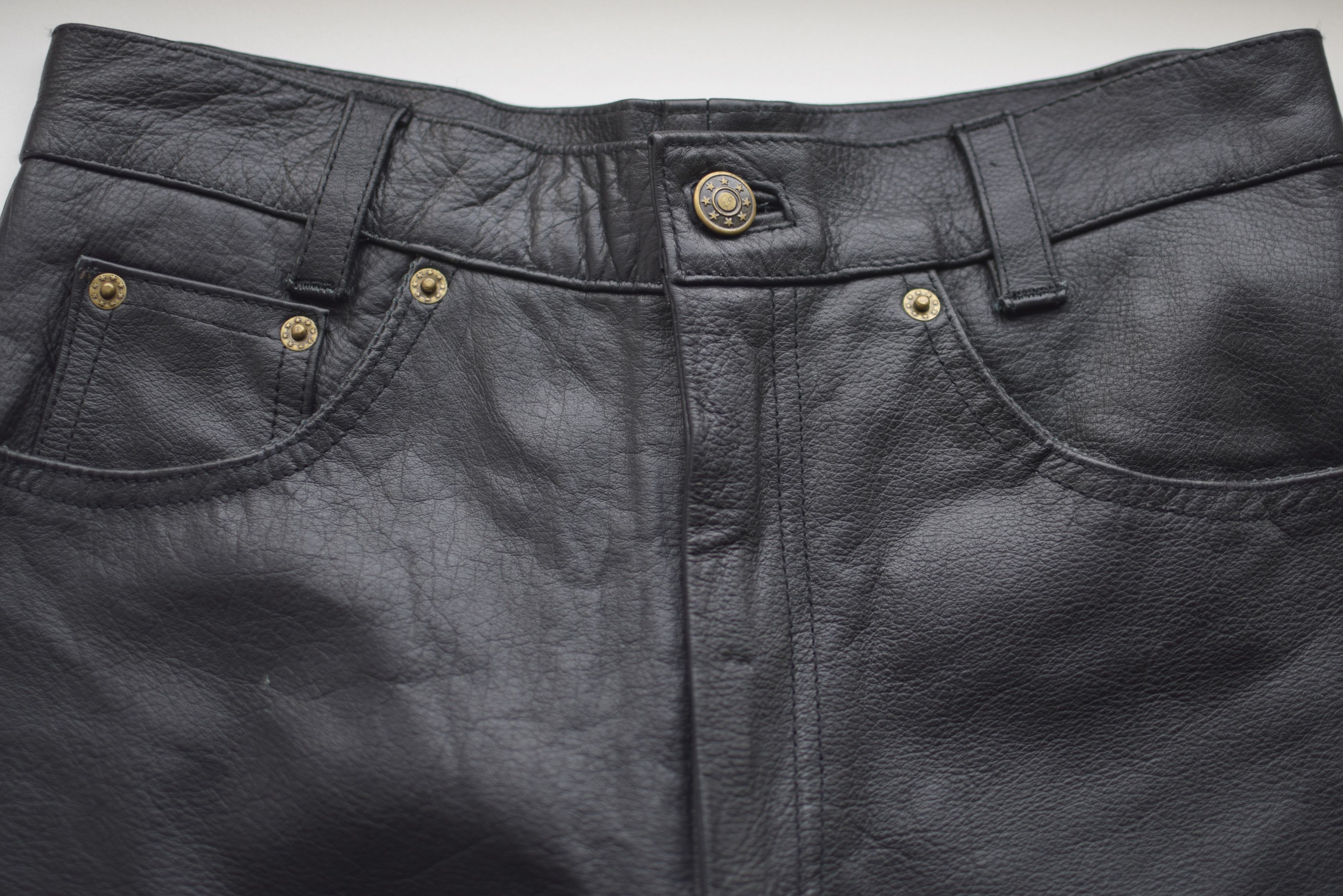 Leather × Vintage Vintage Black Leather Pants Size US 29 - 3 Thumbnail
