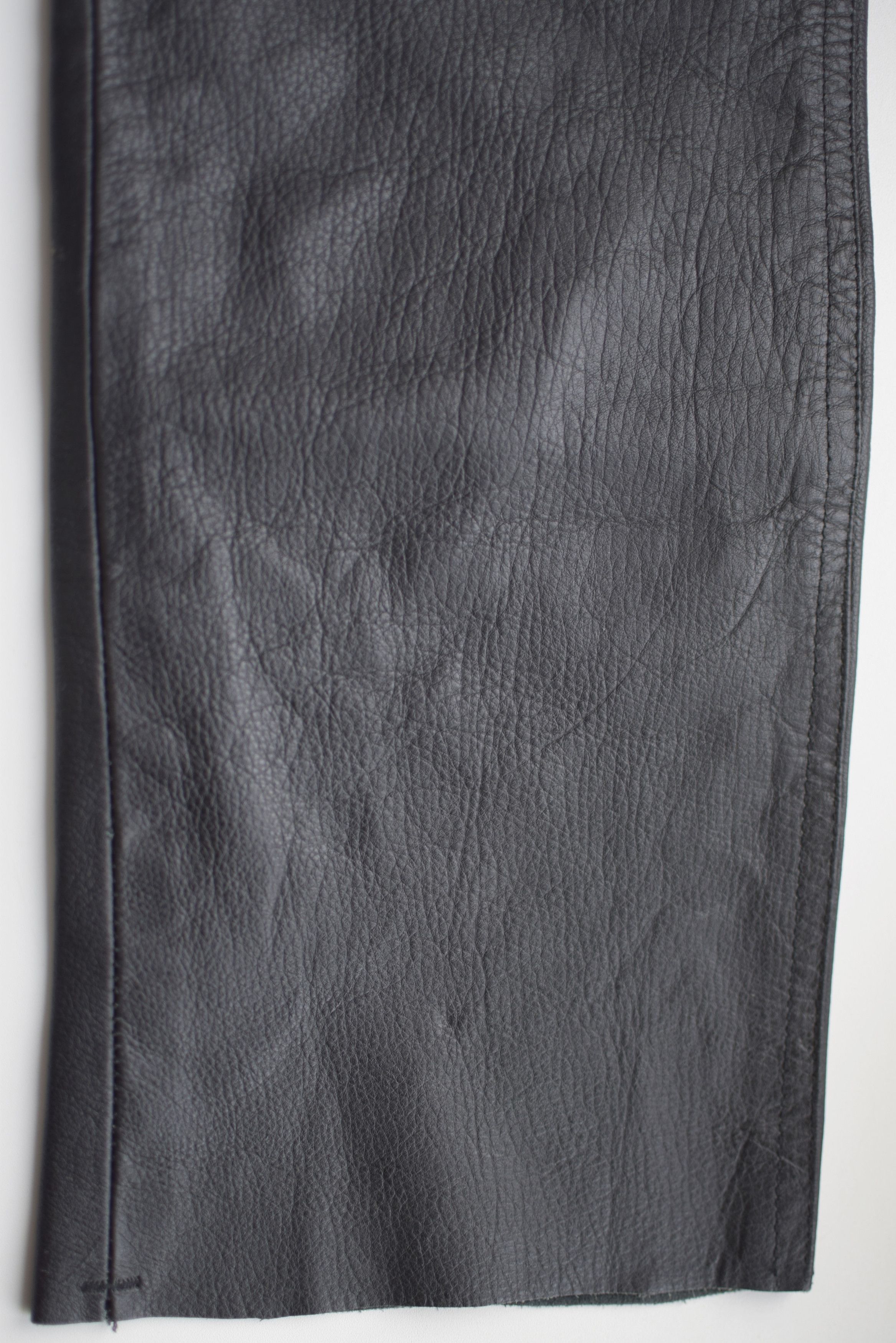 Leather × Vintage Vintage Black Leather Pants Size US 29 - 12 Thumbnail