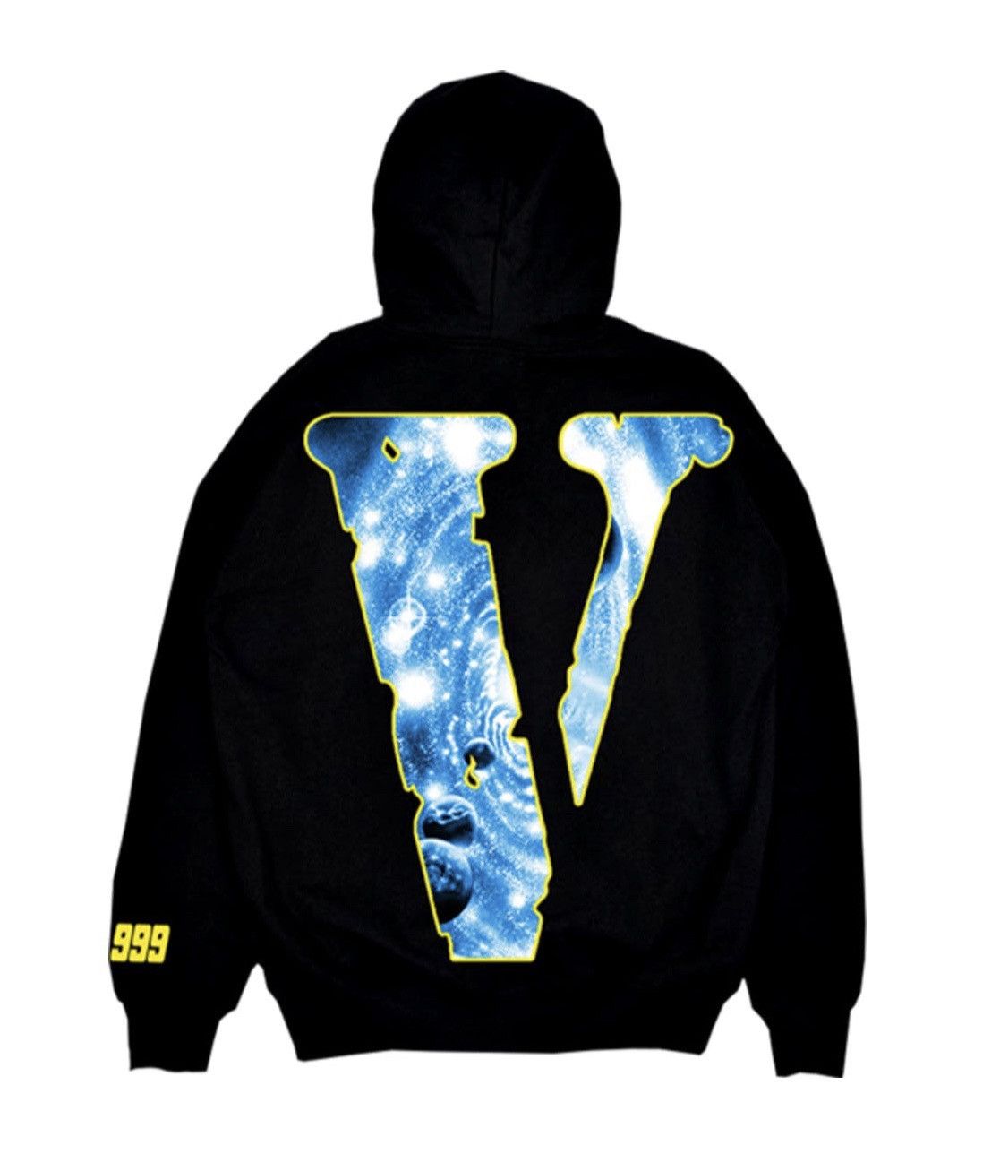 Vlone Vlone Juice WRLD Galaxy Cosmic Racer Hoodie Black Grailed