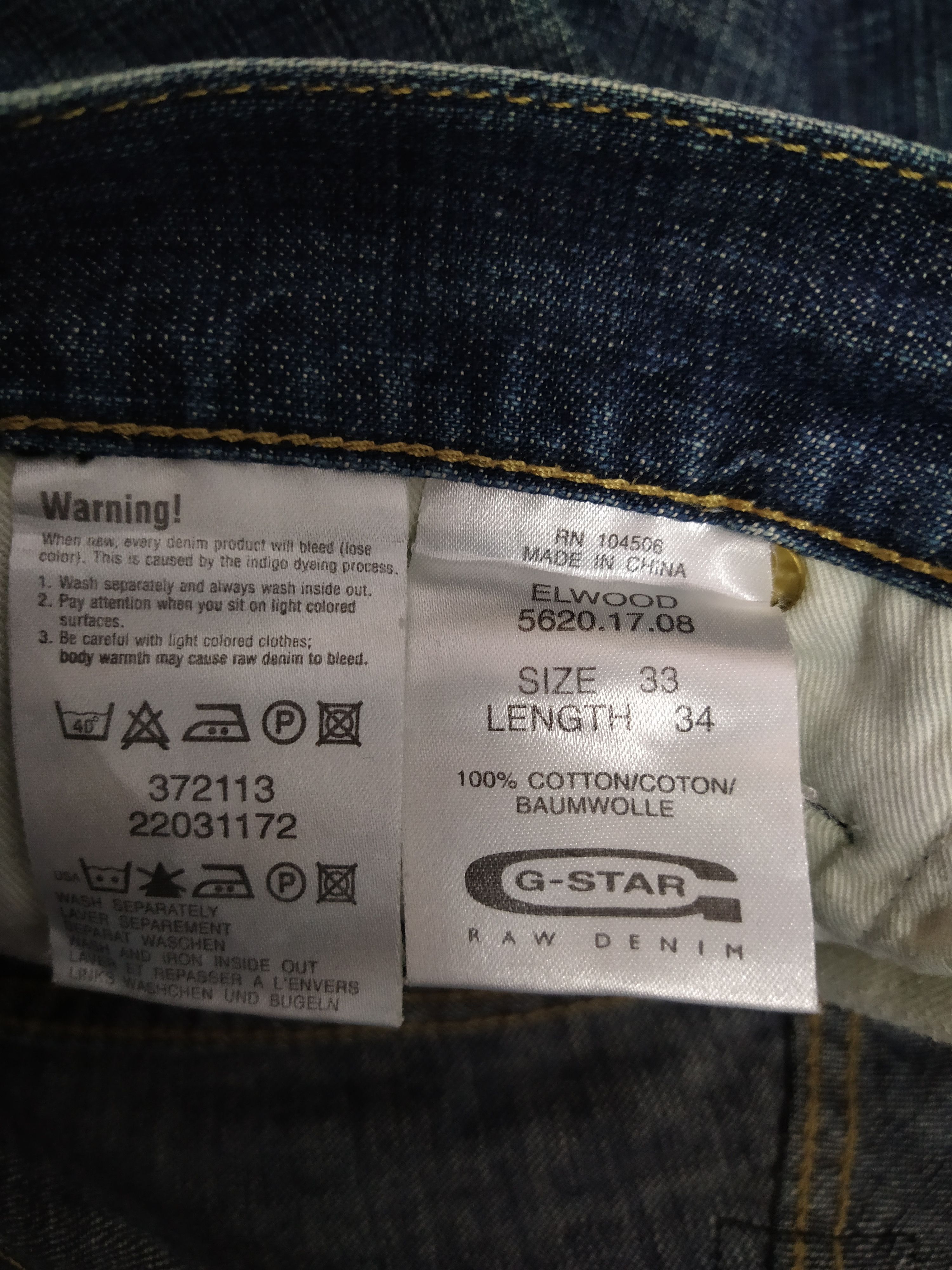 G-Star G STAR JAPAN ELWOOD BIKERS DENIM (B624) W33 Size US 33 - 9 Thumbnail