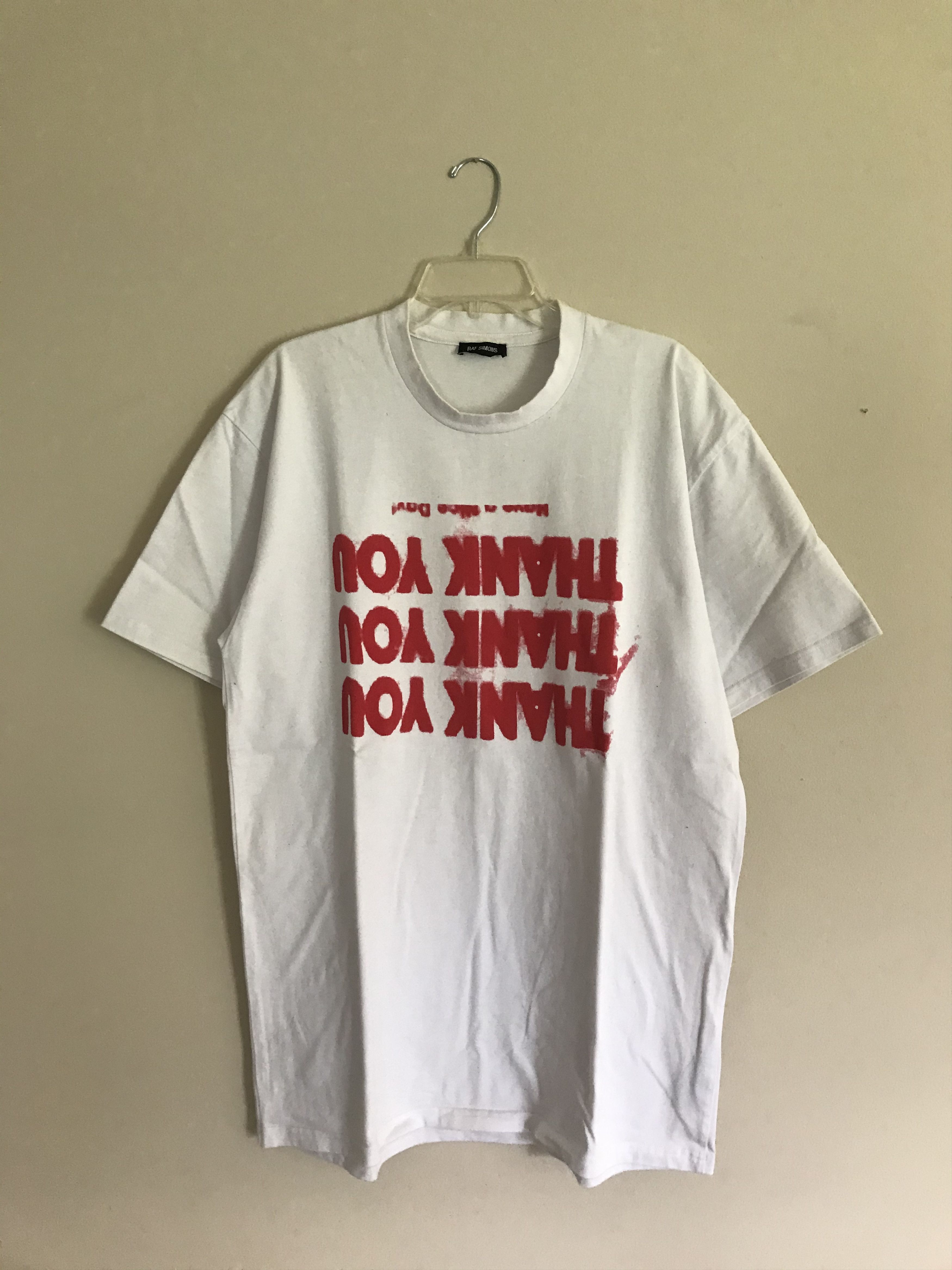 Raf Simons Thank You T-Shirt Size US XL / EU 56 / 4 - 1 Thumbnail