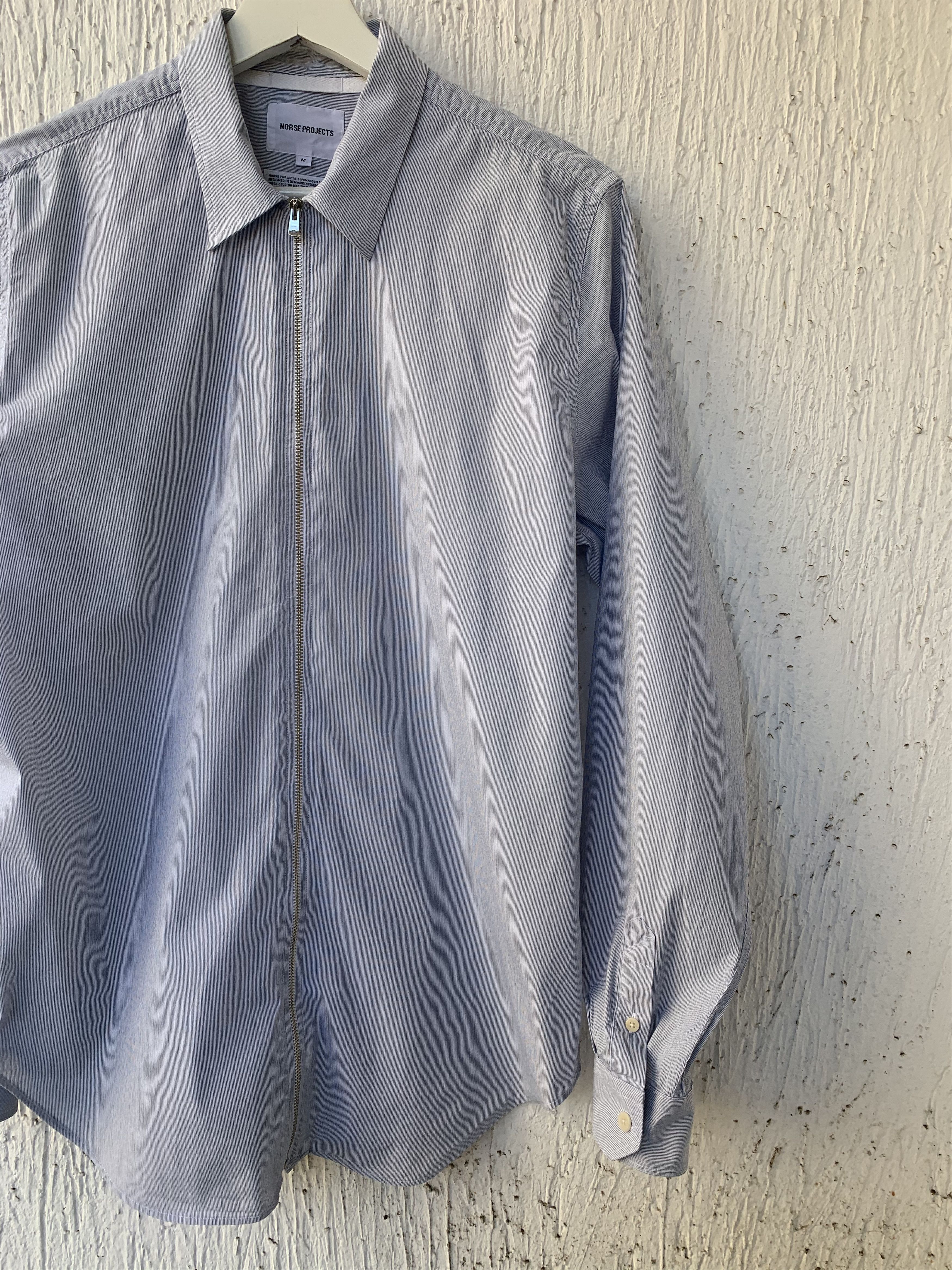 Norse Projects zipped 'OSVALD' commuter shirt Size US M / EU 48-50 / 2 - 2 Thumbnail