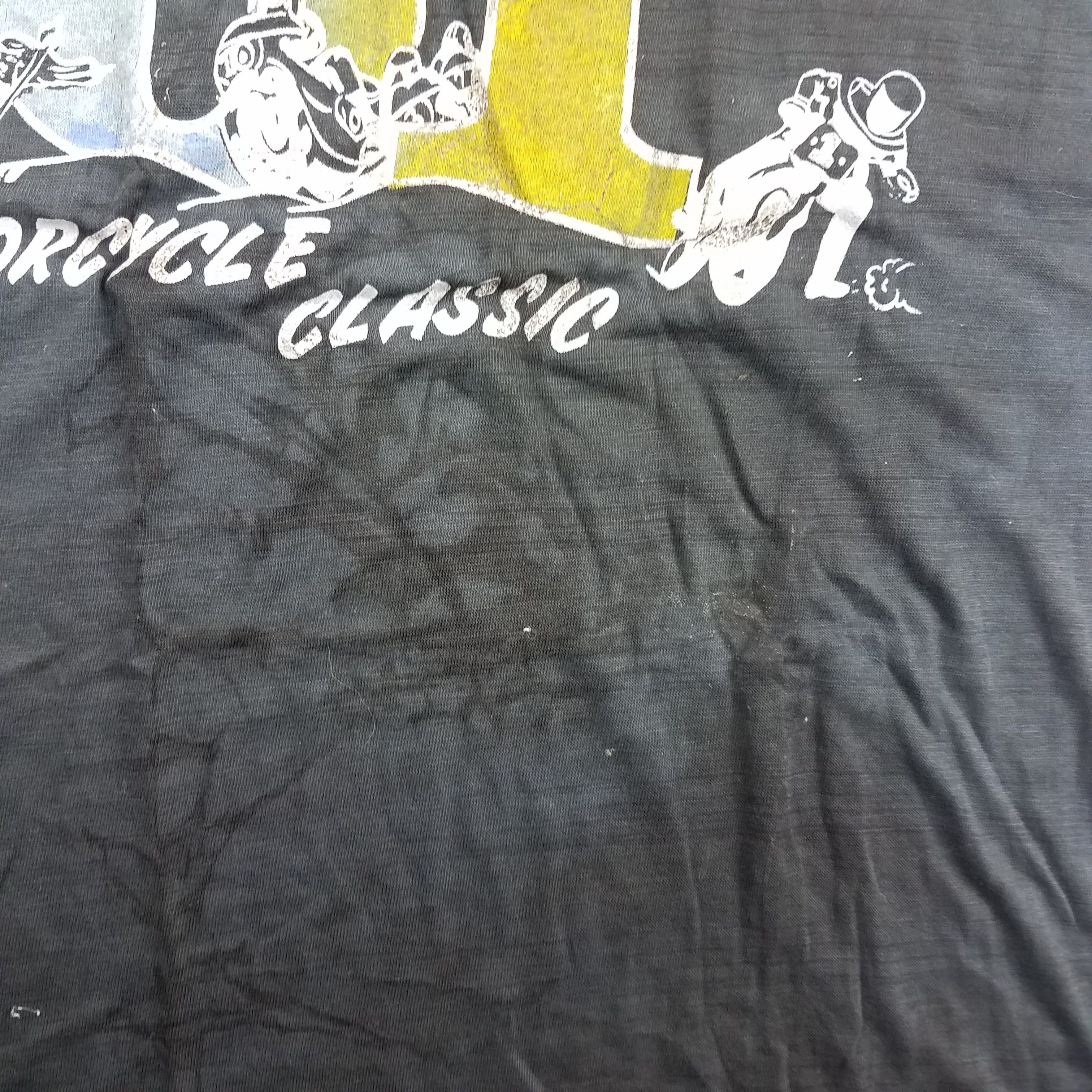 Vintage VTG 80s Daytona Paper Thin Distressed Biker Tee Shirt Size US L / EU 52-54 / 3 - 3 Thumbnail