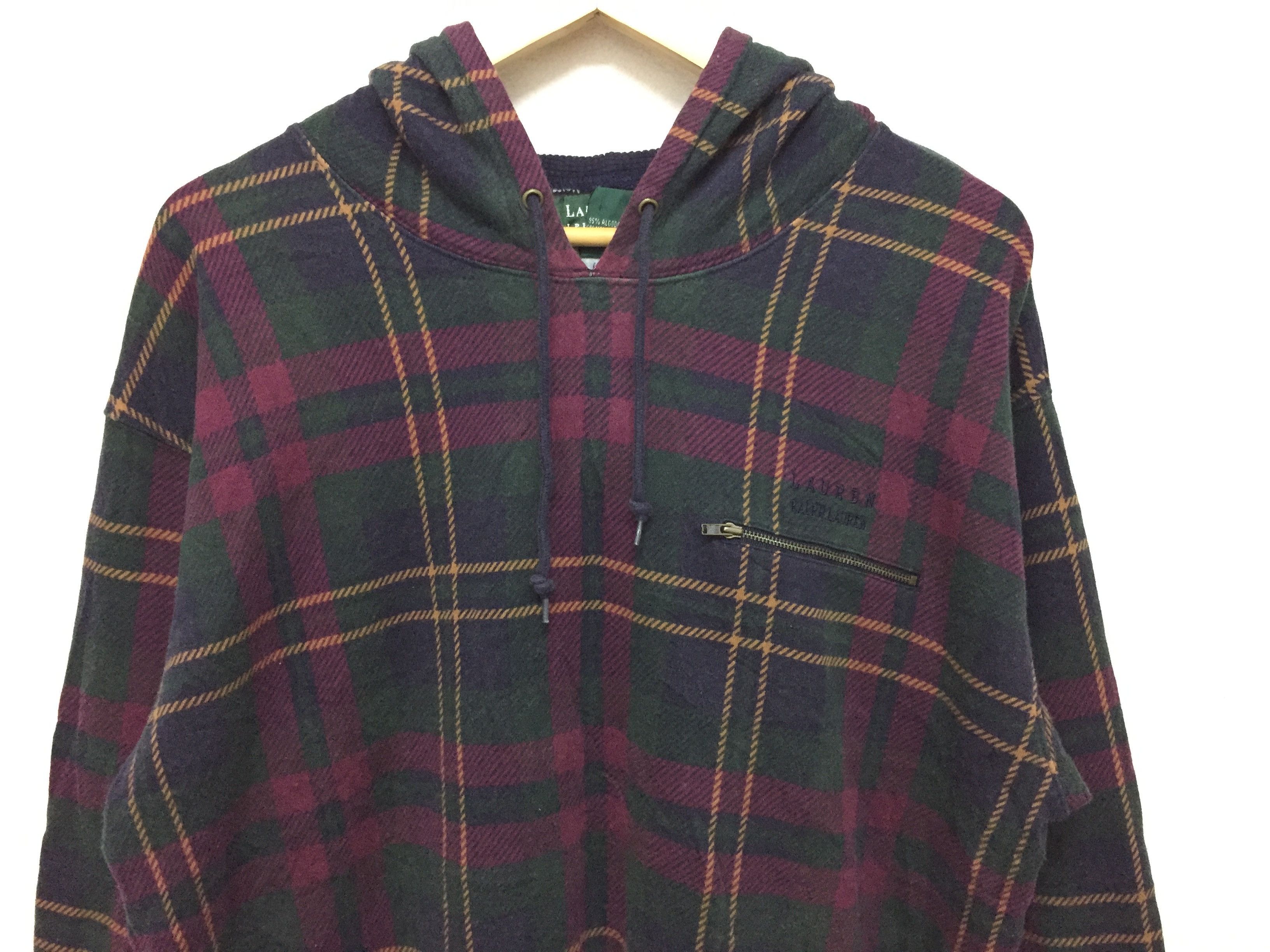 Polo Ralph Lauren 90's Blackwatch tartan Zipper pocket hoodie Size US M / EU 48-50 / 2 - 3 Thumbnail