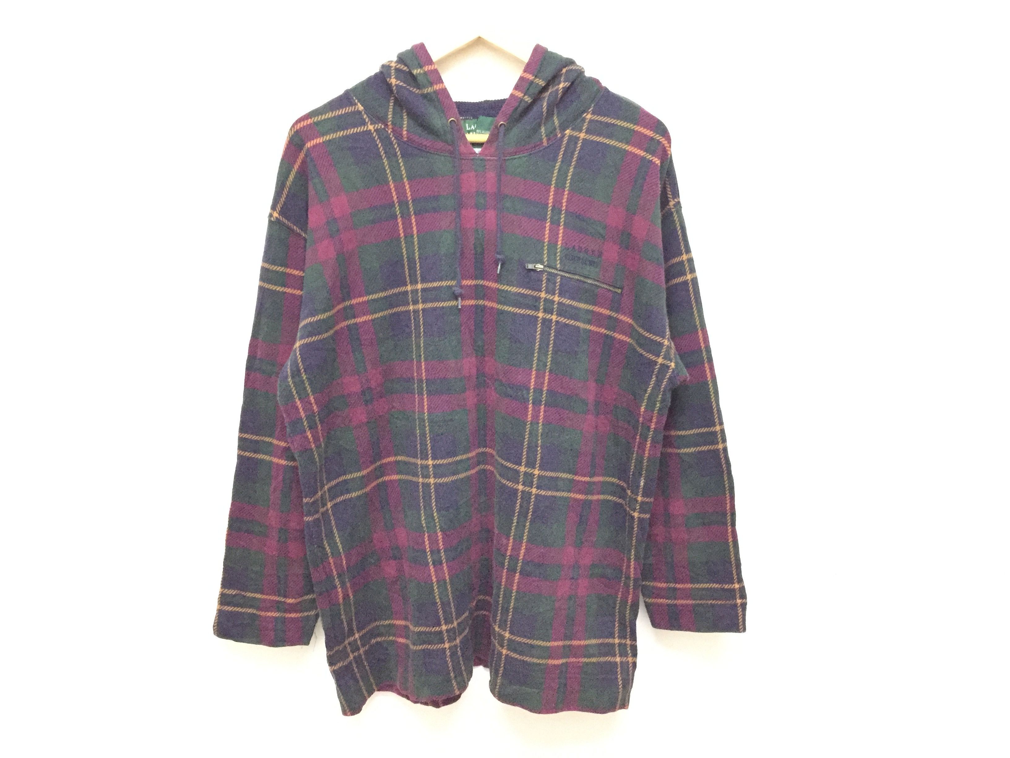 Polo Ralph Lauren 90's Blackwatch tartan Zipper pocket hoodie Size US M / EU 48-50 / 2 - 2 Thumbnail