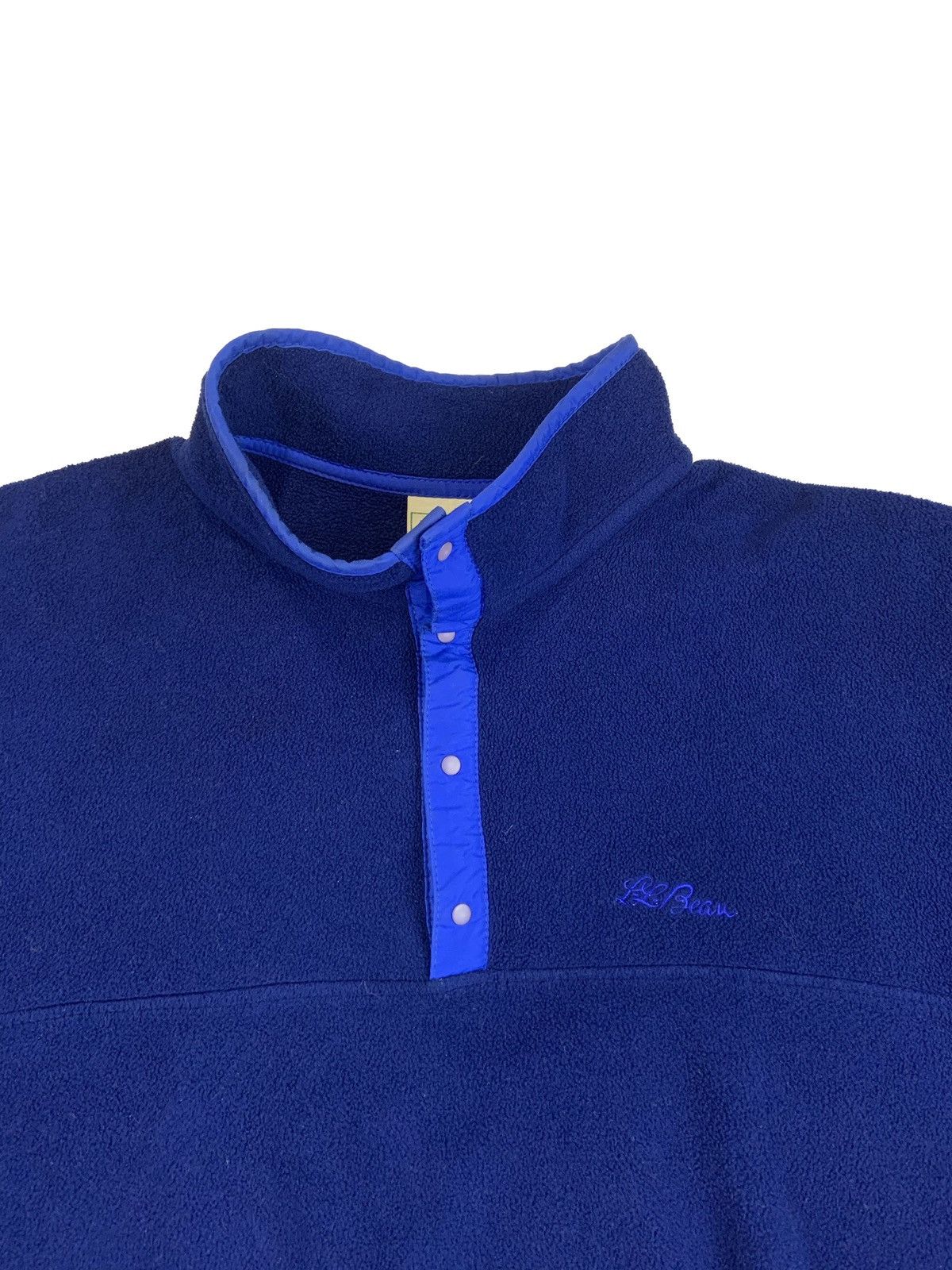 L.L. Bean × Vintage VTG 90s LL Bean snap T script logo fleece navy M hype rare Size US L / EU 52-54 / 3 - 4 Thumbnail