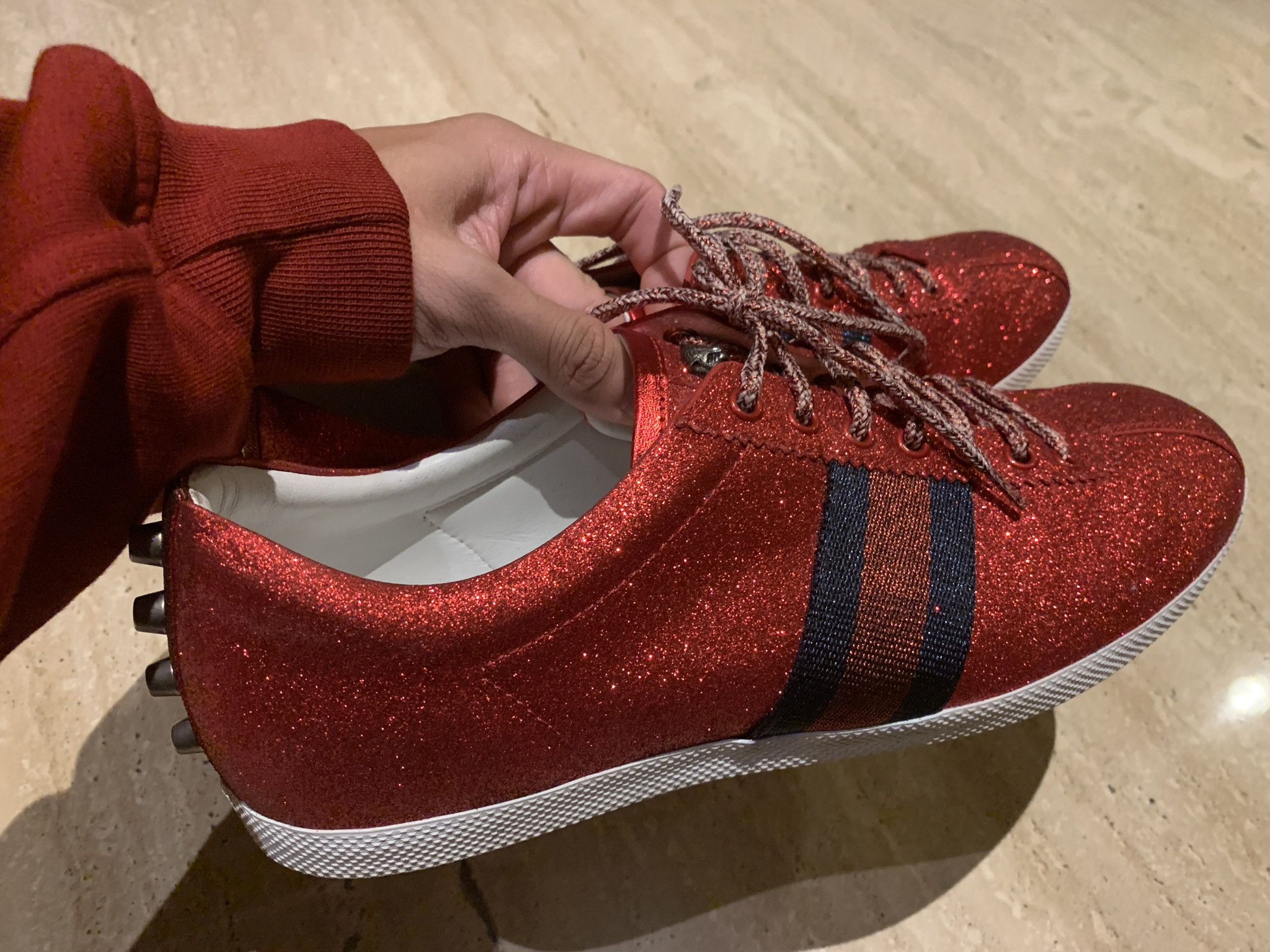 Gucci Red Glitter Christmas Elf Shoes Grailed