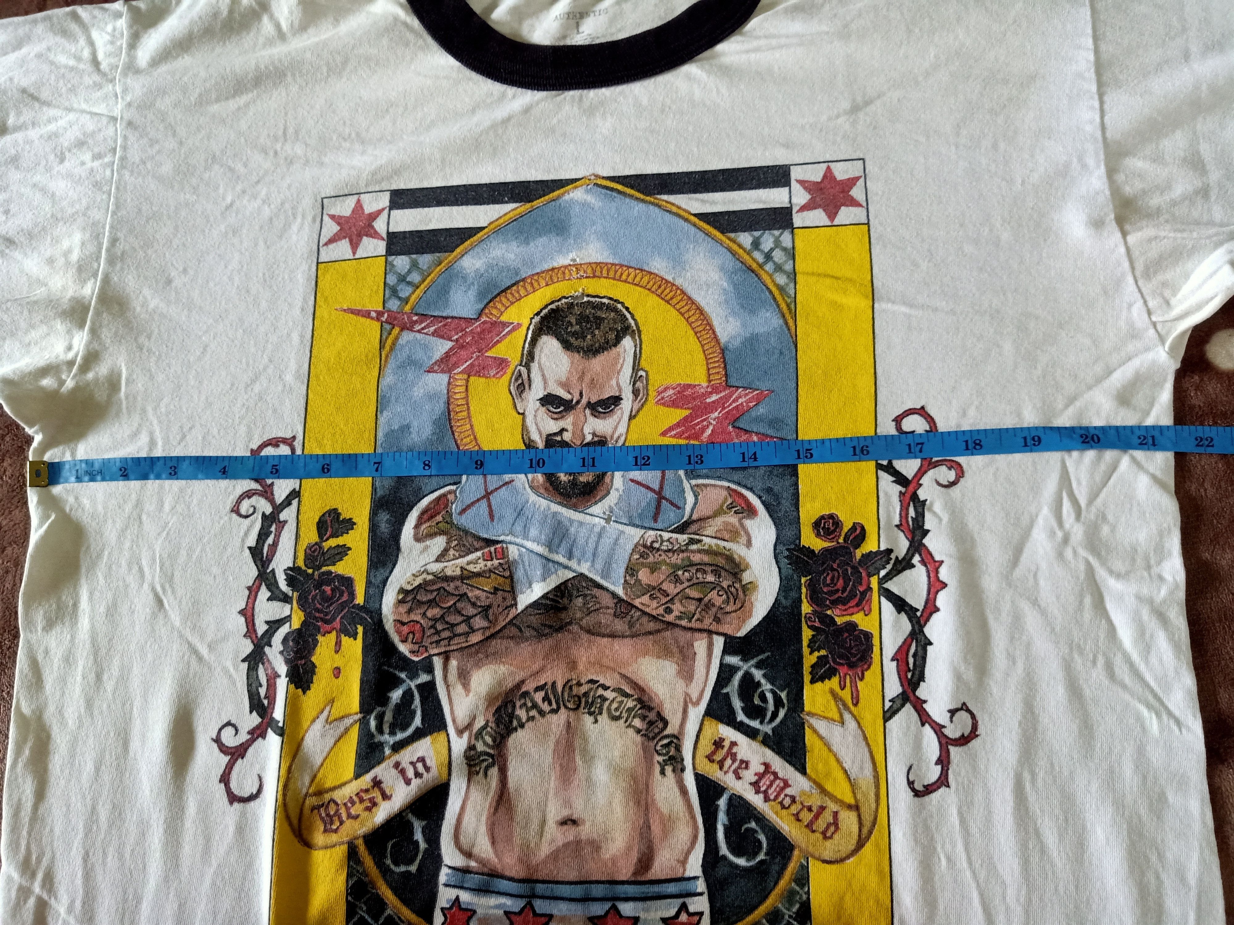 WWE WWE CM Punk Best of The World Ringer T Shirt Size US L / EU 52-54 / 3 - 6 Thumbnail